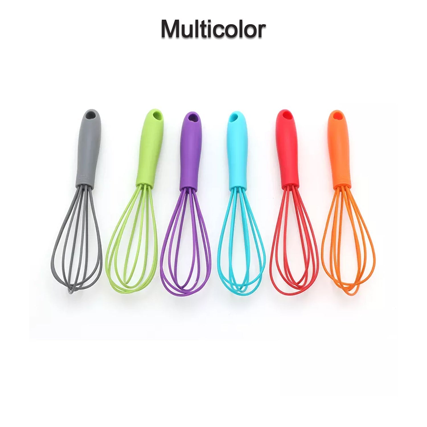 2797 SMALL MANUAL WHISK MIXER SILICONE WHISK, CREAM WHISK, FLOUR MIXER, ROTARY EGG MIXER, KITCHEN BAKING TOOL DeoDap