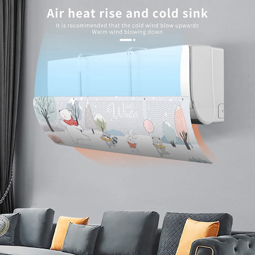 7631 Blowing Air Diverter Air Conditioning Cover Air Deflector Foldable Adjustable For All Types Ac Use DeoDap