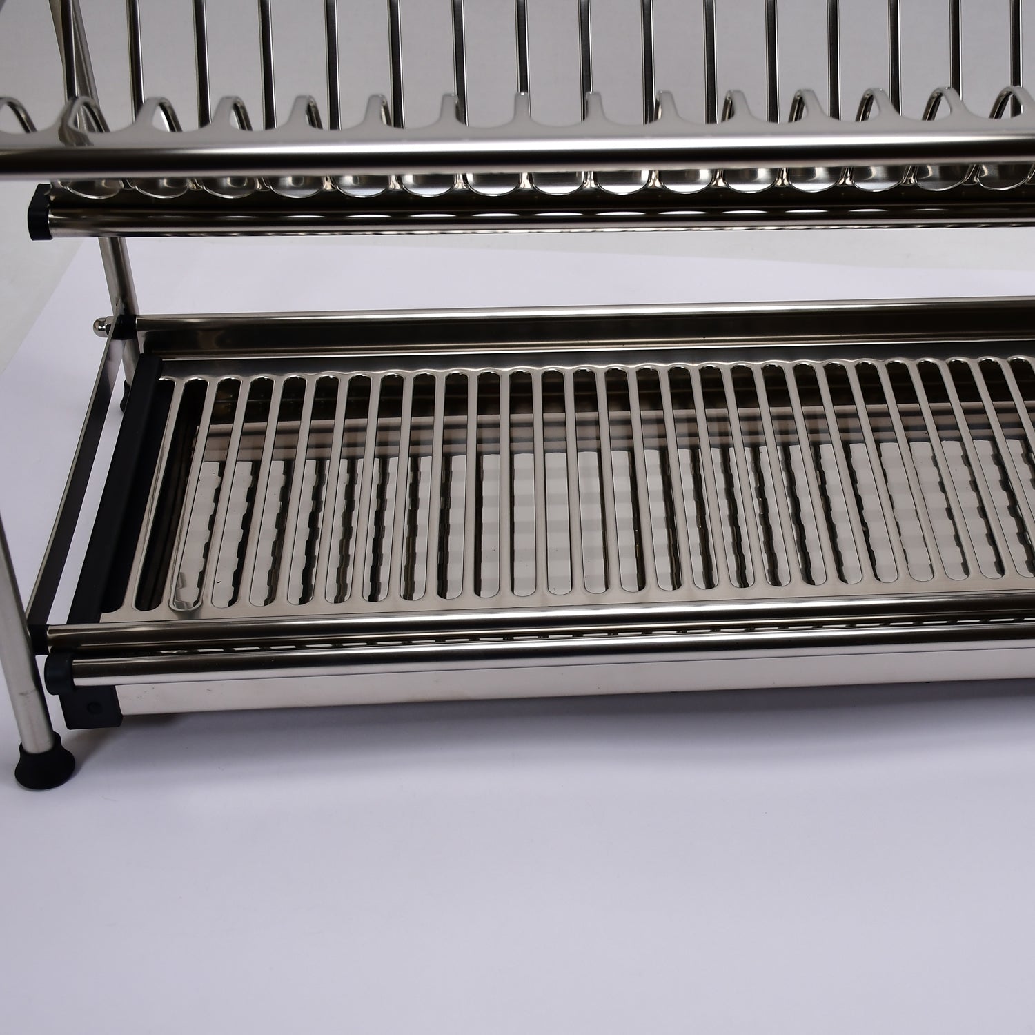 7672 Dish Rack Stainless Steel Rack 2layer Rack For Home & Kitchen Use DeoDap