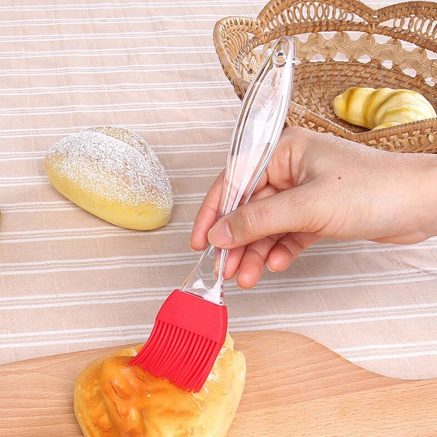 2854 Silicone Spatula and Pastry Brush Special Brush for Kitchen Use DeoDap