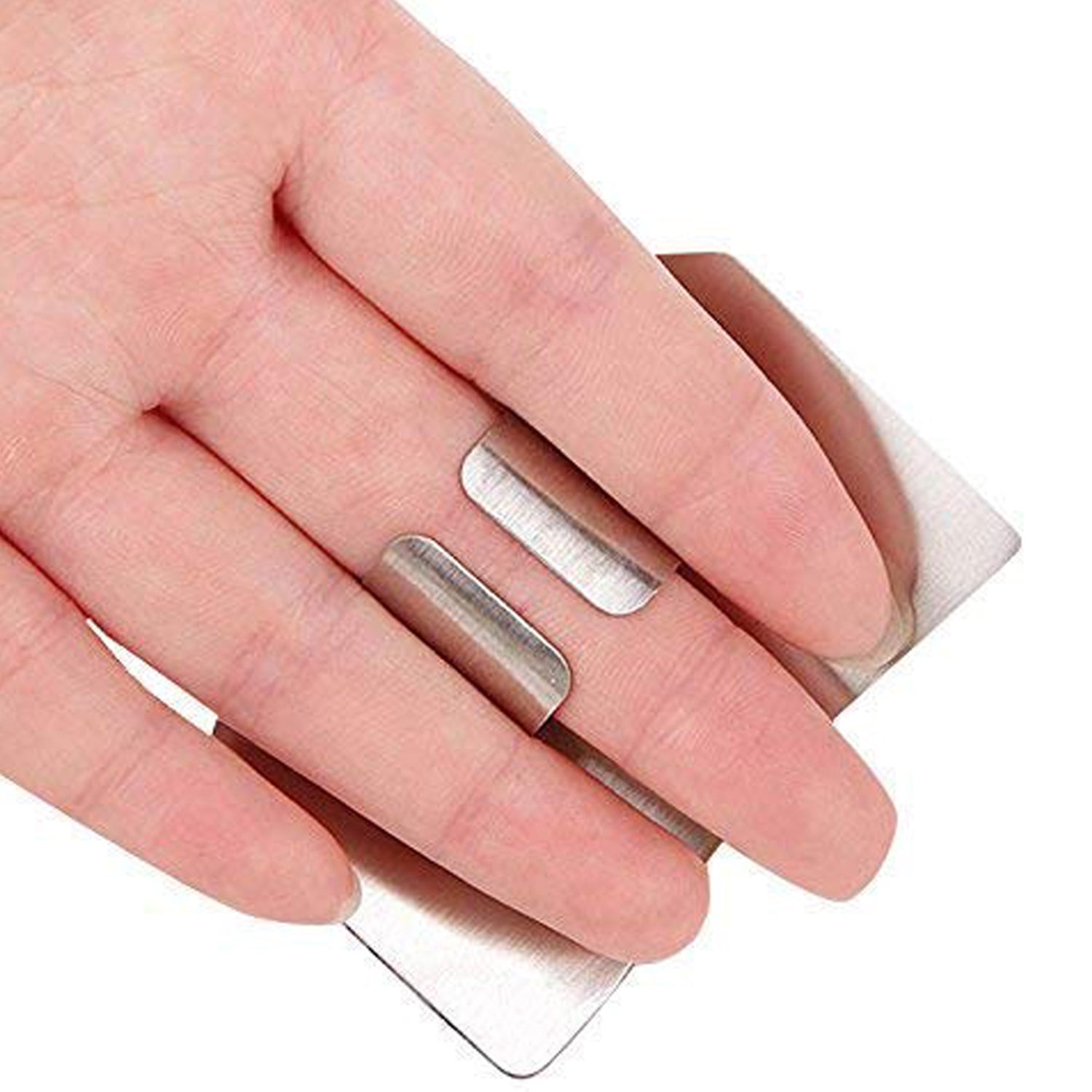 2265A Stainless Steel Two Finger Grip Cutting Protector Hand Guard DeoDap