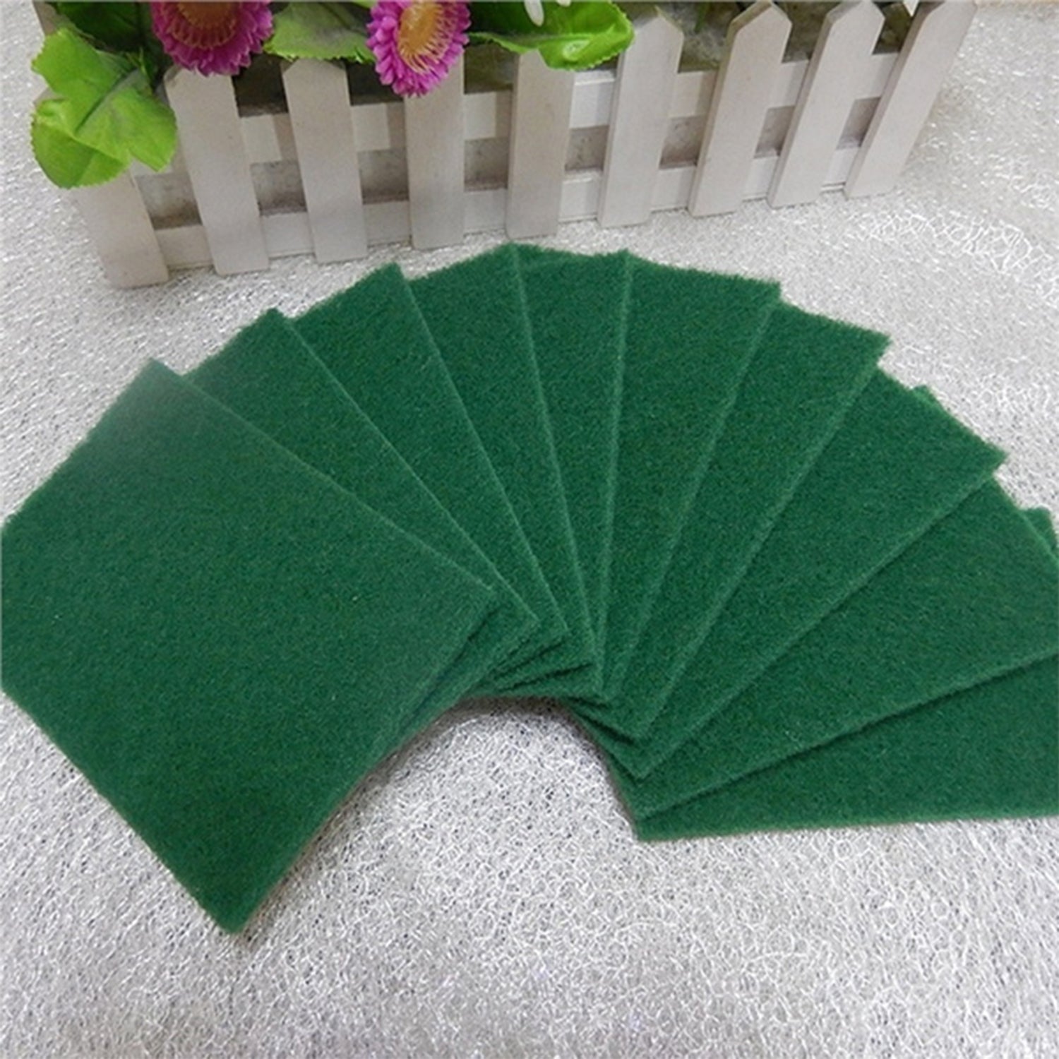 3410 Scrub Sponge Cleaning Pads Aqua Green  10PCS DeoDap