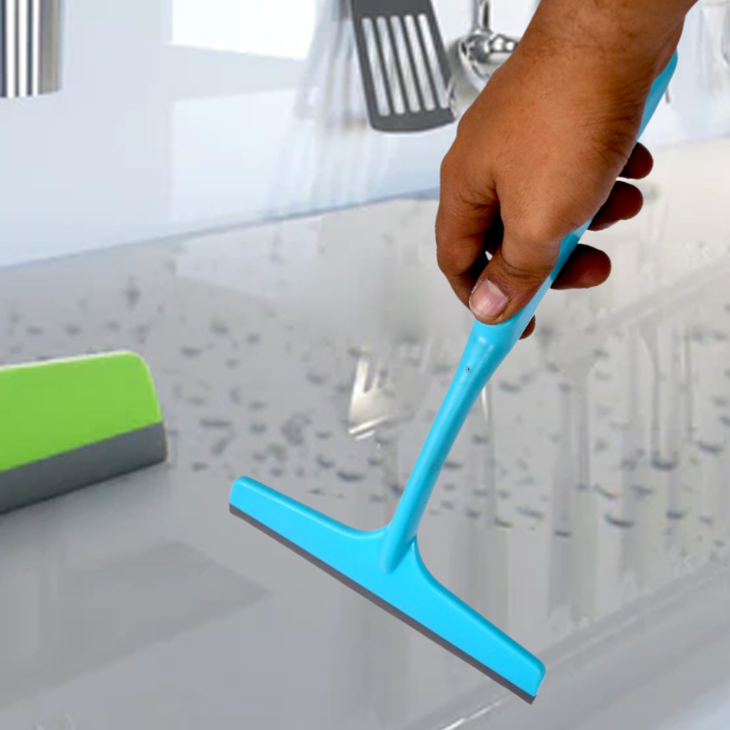 8706A Kitchen Platform and Glass Wiper No-Dust Broom, Long Handle, Easy Floor Cleaning. DeoDap