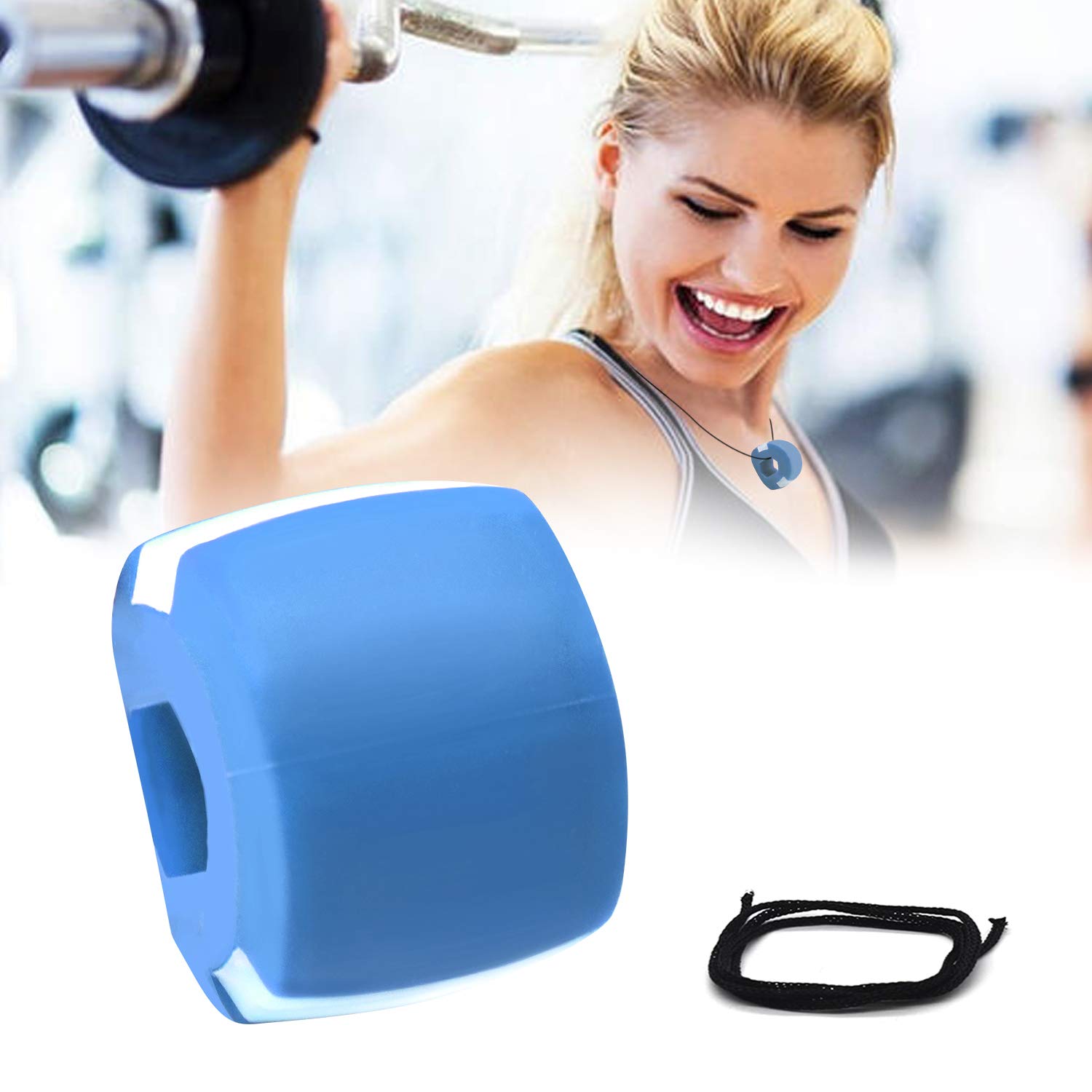 6128 DARK BLUE JAW EXERCISER USED TO GAIN SHARP AND CHISELLED JAWLINE EASILY AND FAST. 