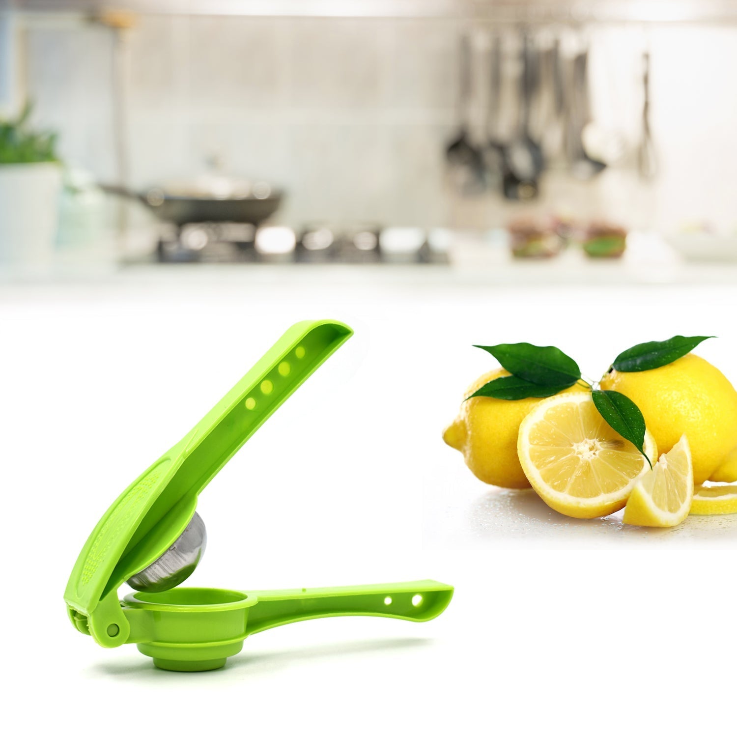 2856 Plastic Lemon Squeezer Cum Opener 2 in 1 Lemon Squeezer DeoDap