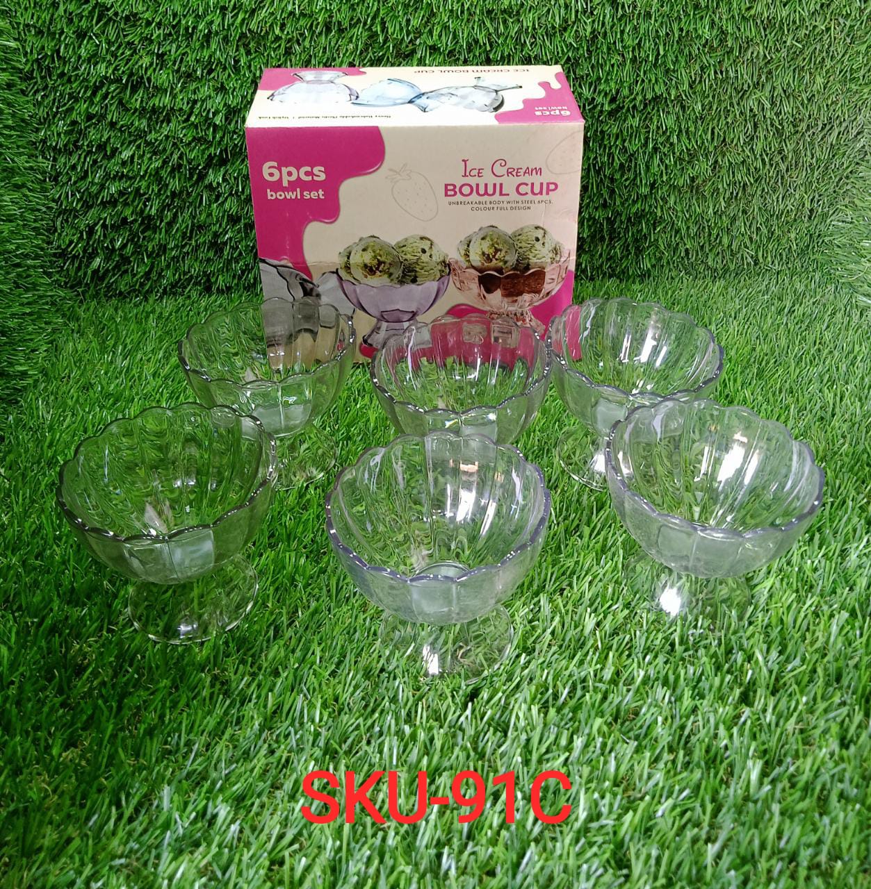 0091C Serving Dessert Bowl Ice Cream Salad Fruit Bowl - 6pcs Serving Dessert Bowl Ice Cream Salad Fruit Bowl - 6pcs DeoDap