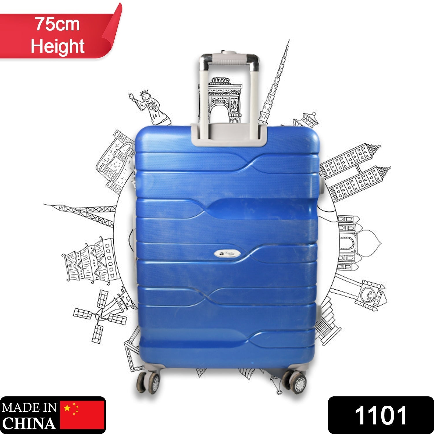 1101 Luxury Traveling bag  4 Wheel Trolley Bag Large Bag Store Extra Luggage In Bag For Traveling Use Large Bag DeoDap