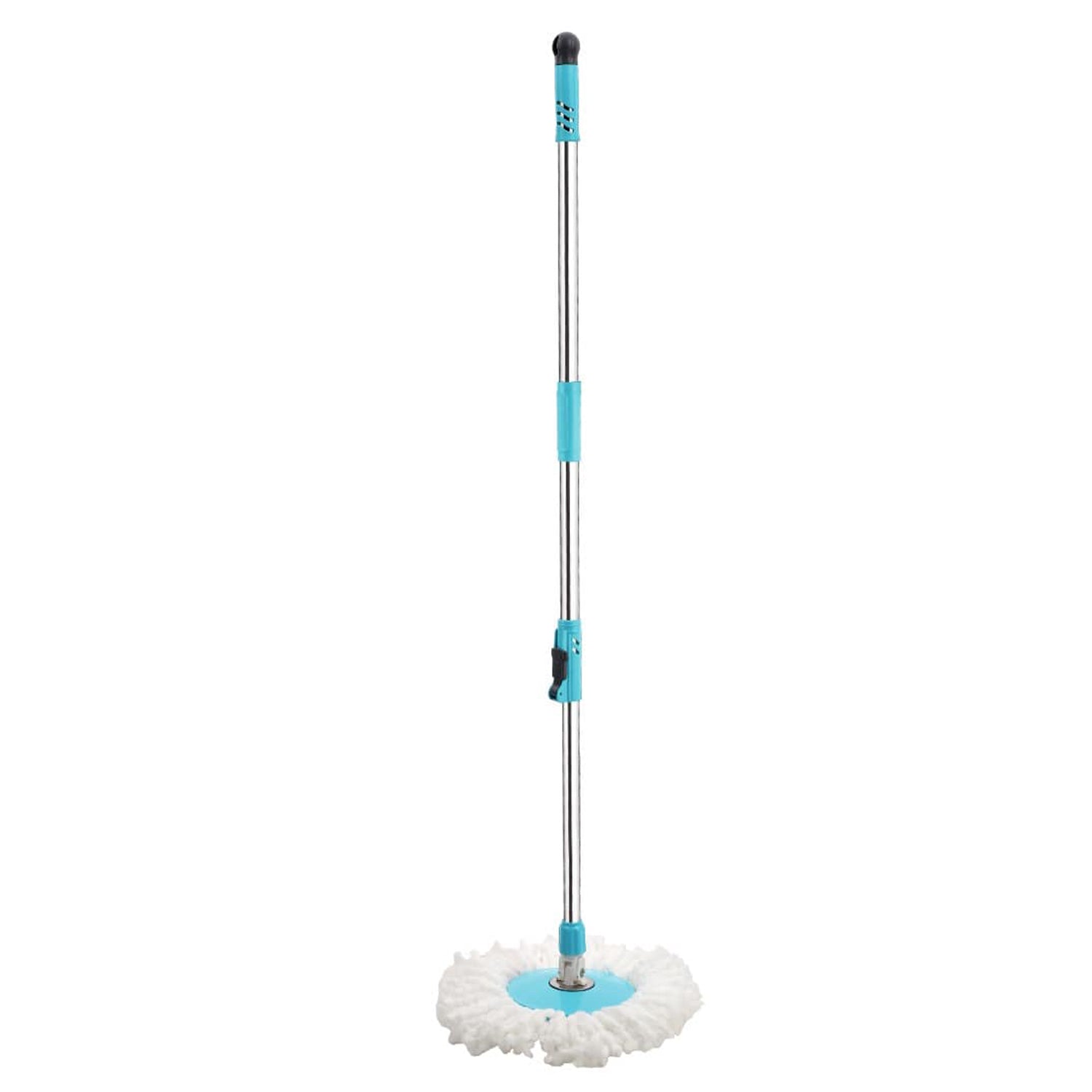 1160 Heavy Duty Microfiber Spin Mop with Plastic Bucket (Multicolour) 