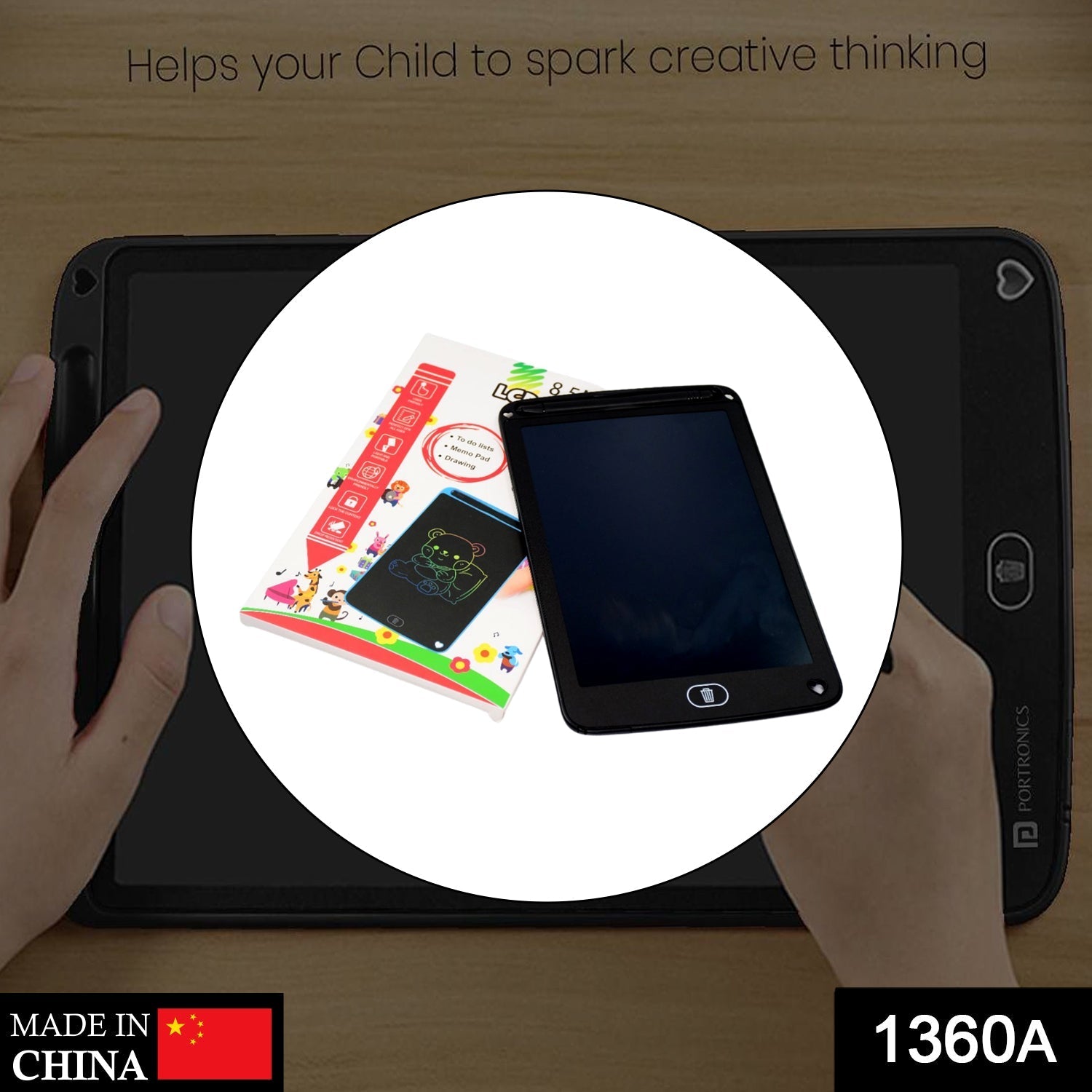 1360A LCD PORTABLE WRITING PAD/TABLET FOR KIDS - 8.5 INCH DeoDap