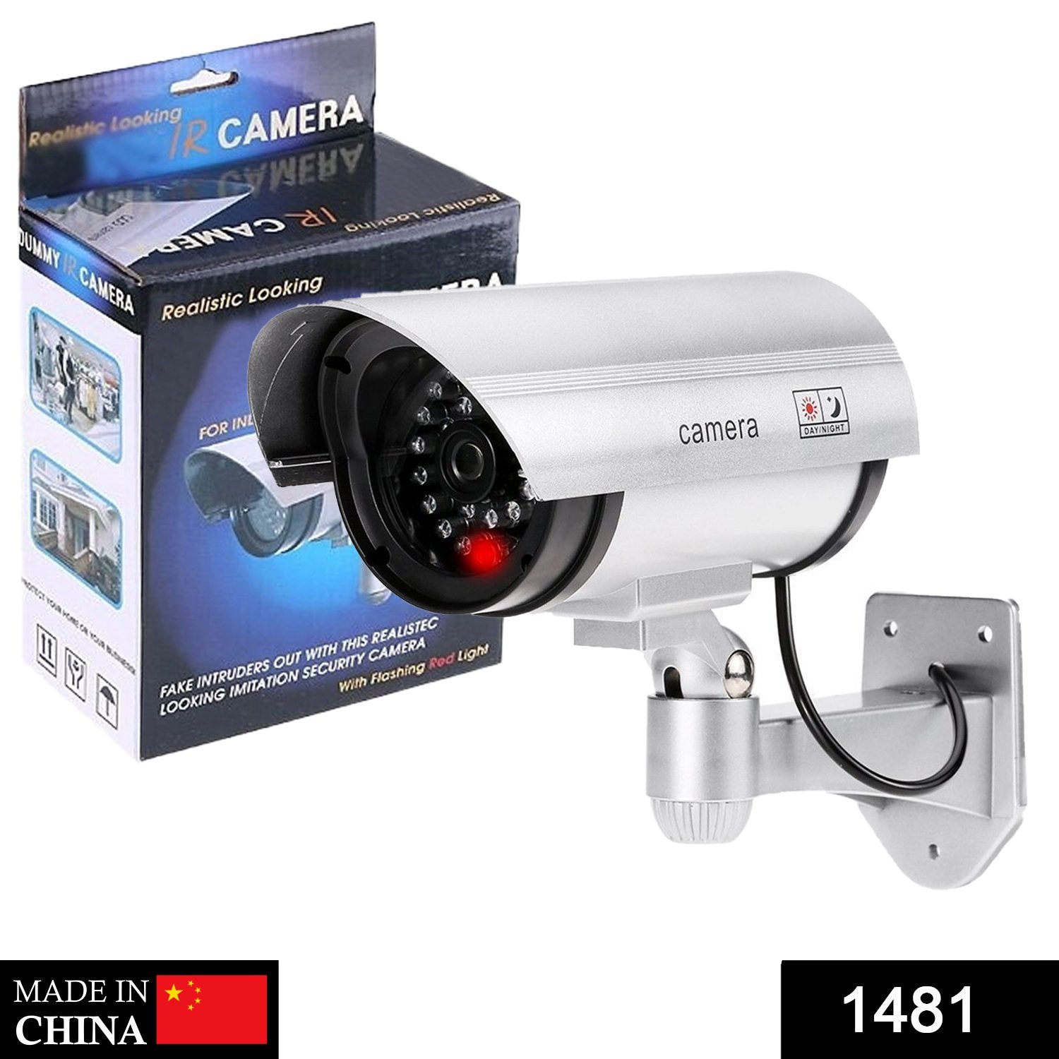 1481 Wireless Security CCTV False Outdoor Fake Dummy Piece IR Camera 