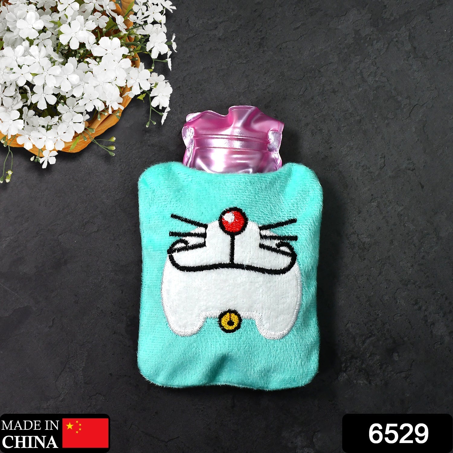 6529 Doremon Cartoon small Hot Water Bag with Cover for Pain Relief, Neck, Shoulder Pain and Hand, Feet Warmer, Menstrual Cramps. DeoDap