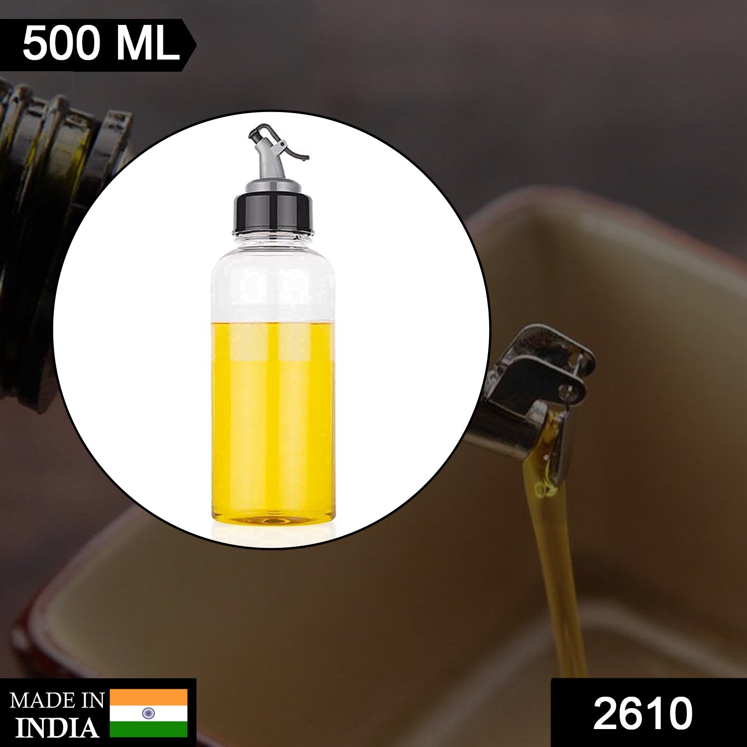 2610 Oil Dispenser with Leakproof Seasoning Bottle (500Ml Capacity) DeoDap