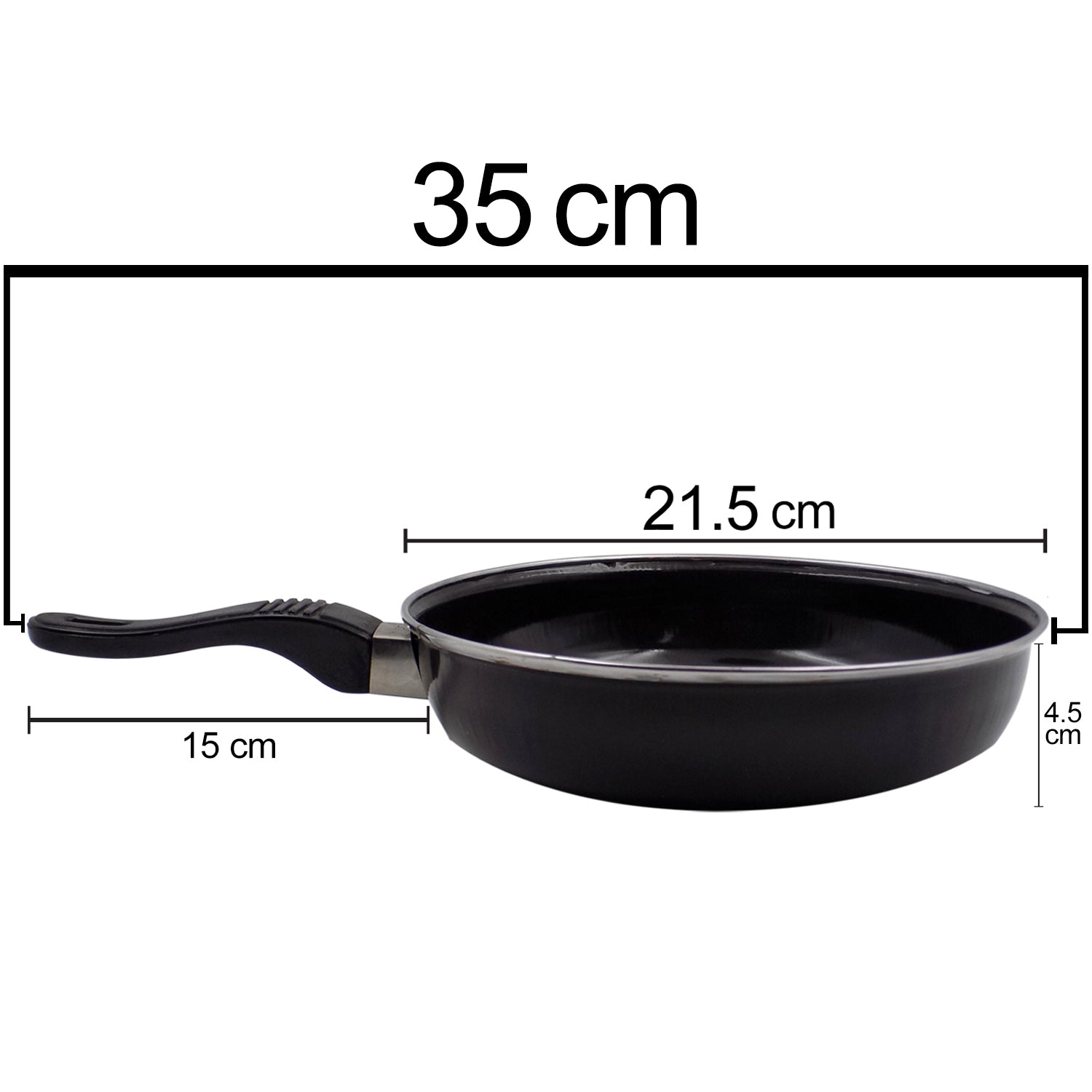 2524 Induction Base Hard Anodized Tadka Fry Pan Nonstick DeoDap