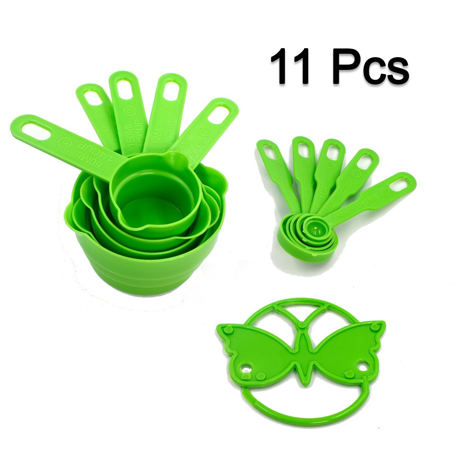 2646 G 11 Pc Measuring Cup Set For Pouring And Picking Of Various Food Items And All With Nice Measurements. DeoDap