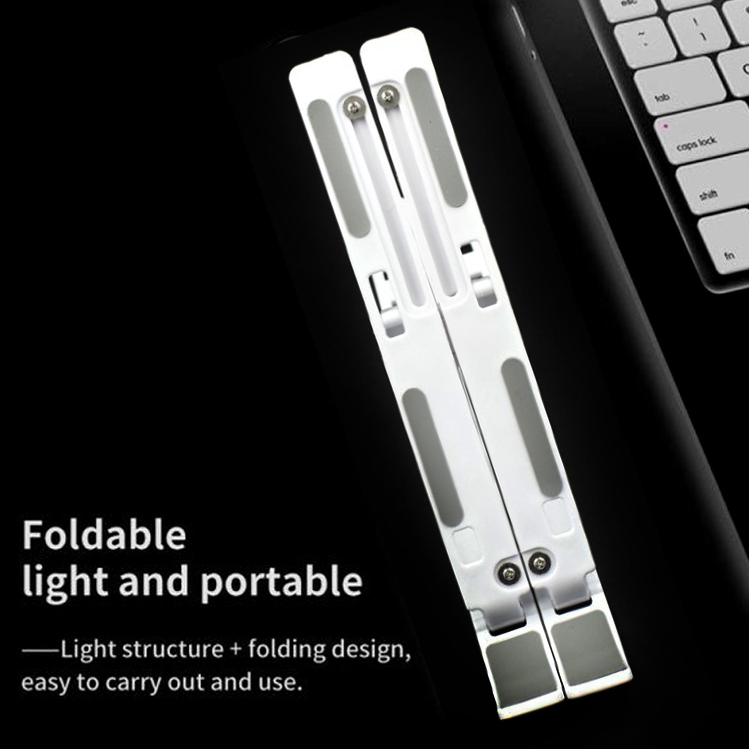 1320 Adjustable Laptop Stand Holder with Built-in Foldable Legs and High Quality Fibre 