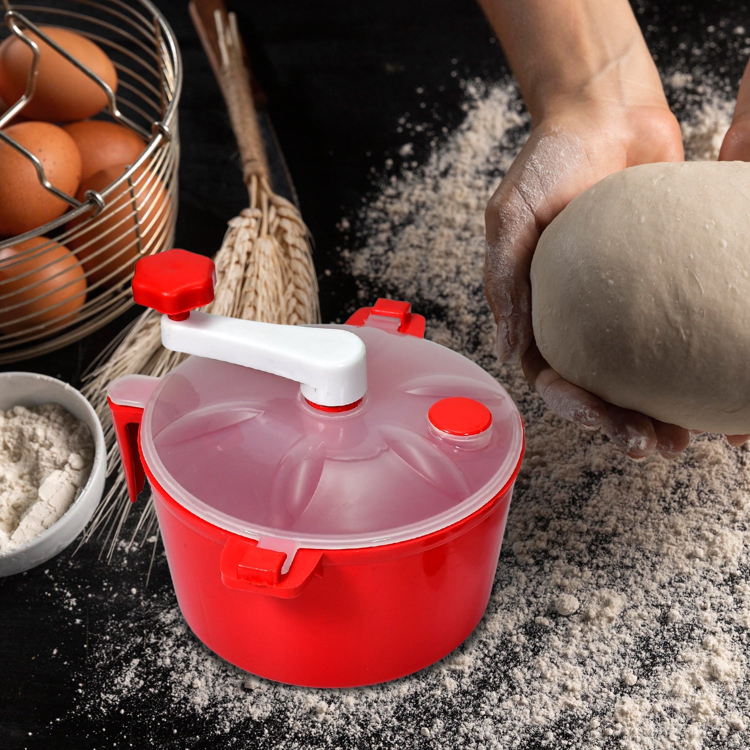 2011 Dough Maker Machine With Measuring Cup (Atta Maker) - Red Color 