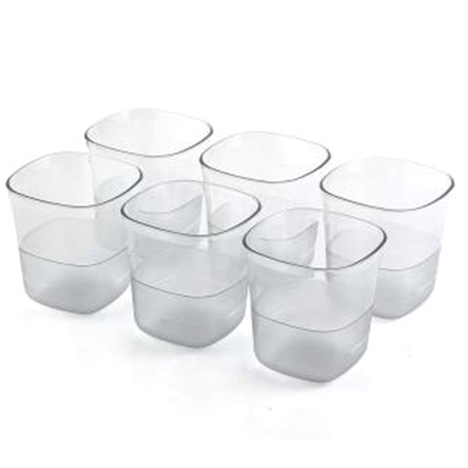 2358 Plastic Transparent Unbreakable Lemon Juice Jug Set and 6 pcs Glass DeoDap