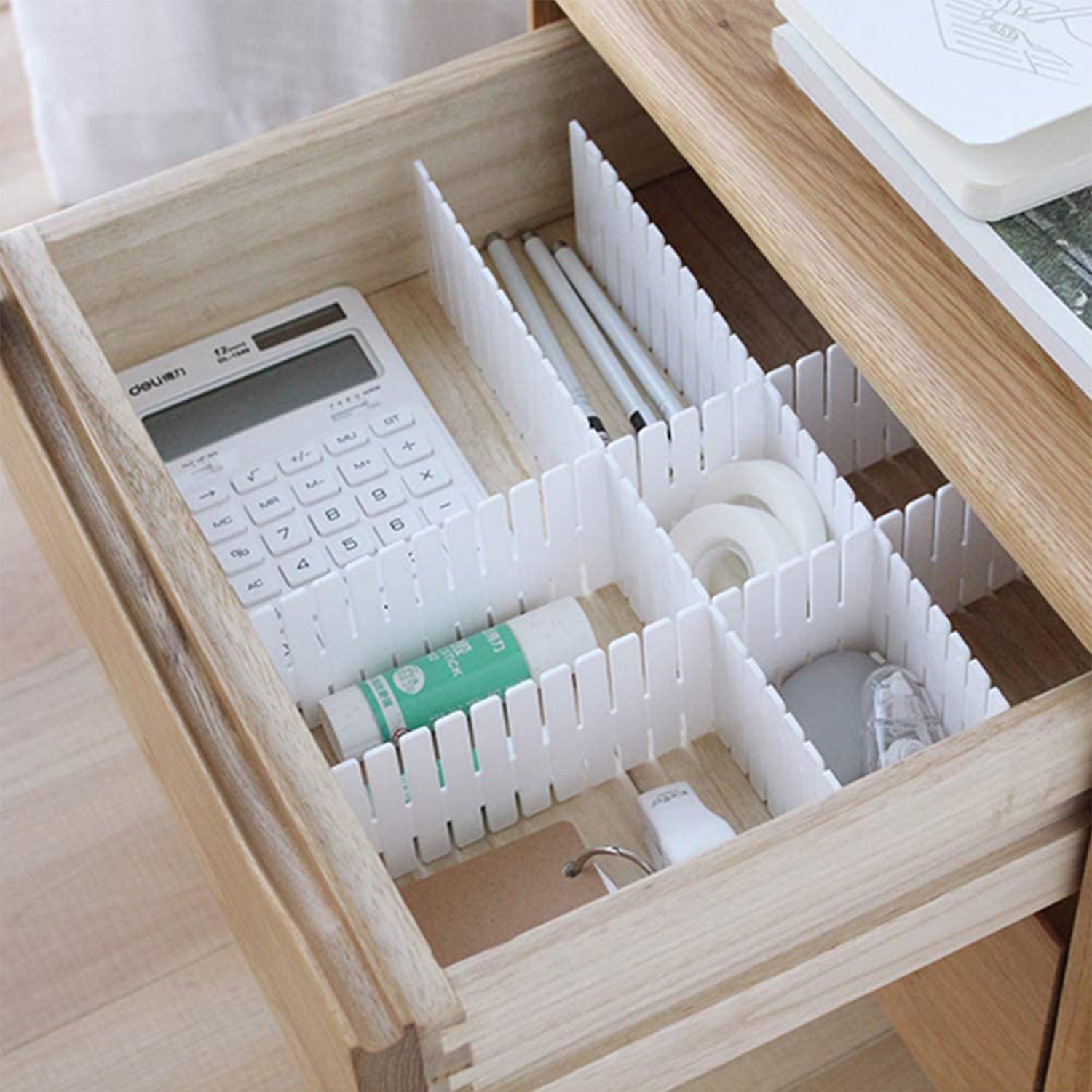 1164A Adjustable Drawer Dividers Organiser Separator 8 Pcs 