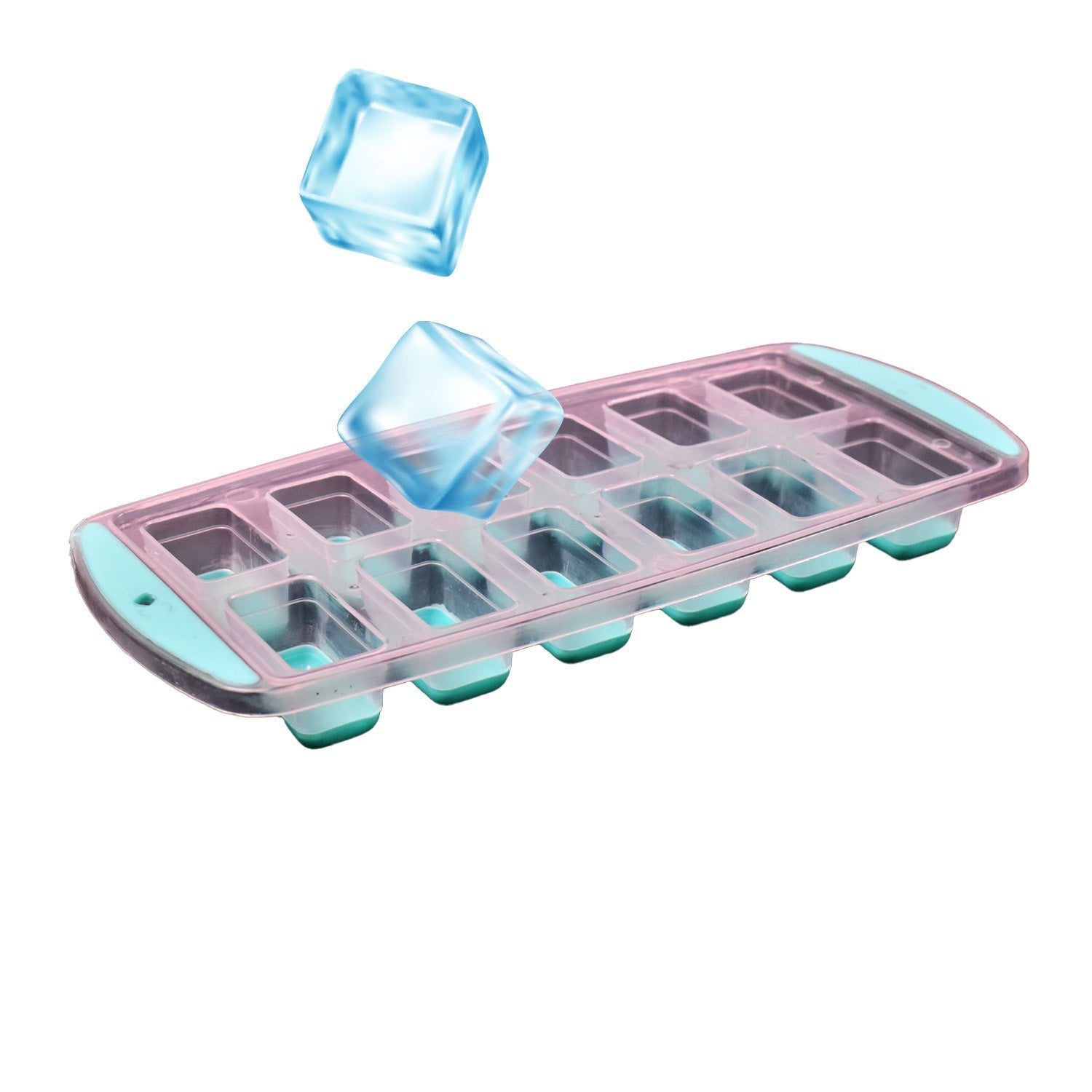7170   12 Grid Silicon Ice cubes Making Tray Food Grade Square Ice Cube Tray | Easy Release Bottom Silicon Tray DeoDap