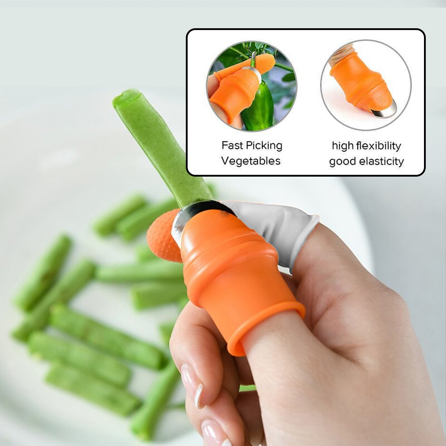 2662 Vegetable Thumb Cutter and tool with effective sharp cutting blade system. DeoDap