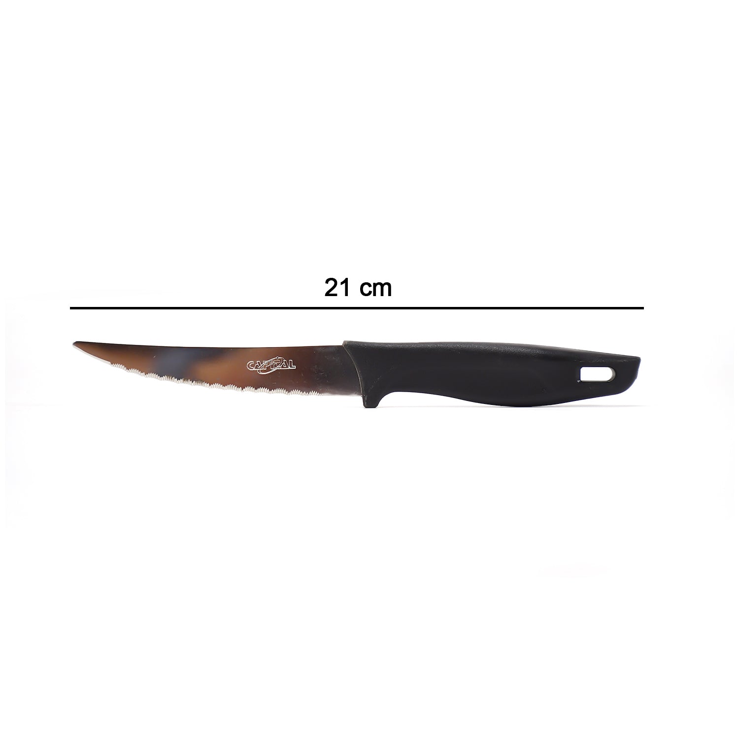 2397 Stainless Steel knife and Kitchen Knife with Black Grip Handle (21 cm) DeoDap