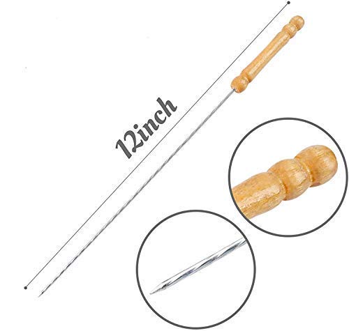 2224 BBQ Tandoor Skewers Grill Sticks for Barbecue (Pack of 12) DeoDap