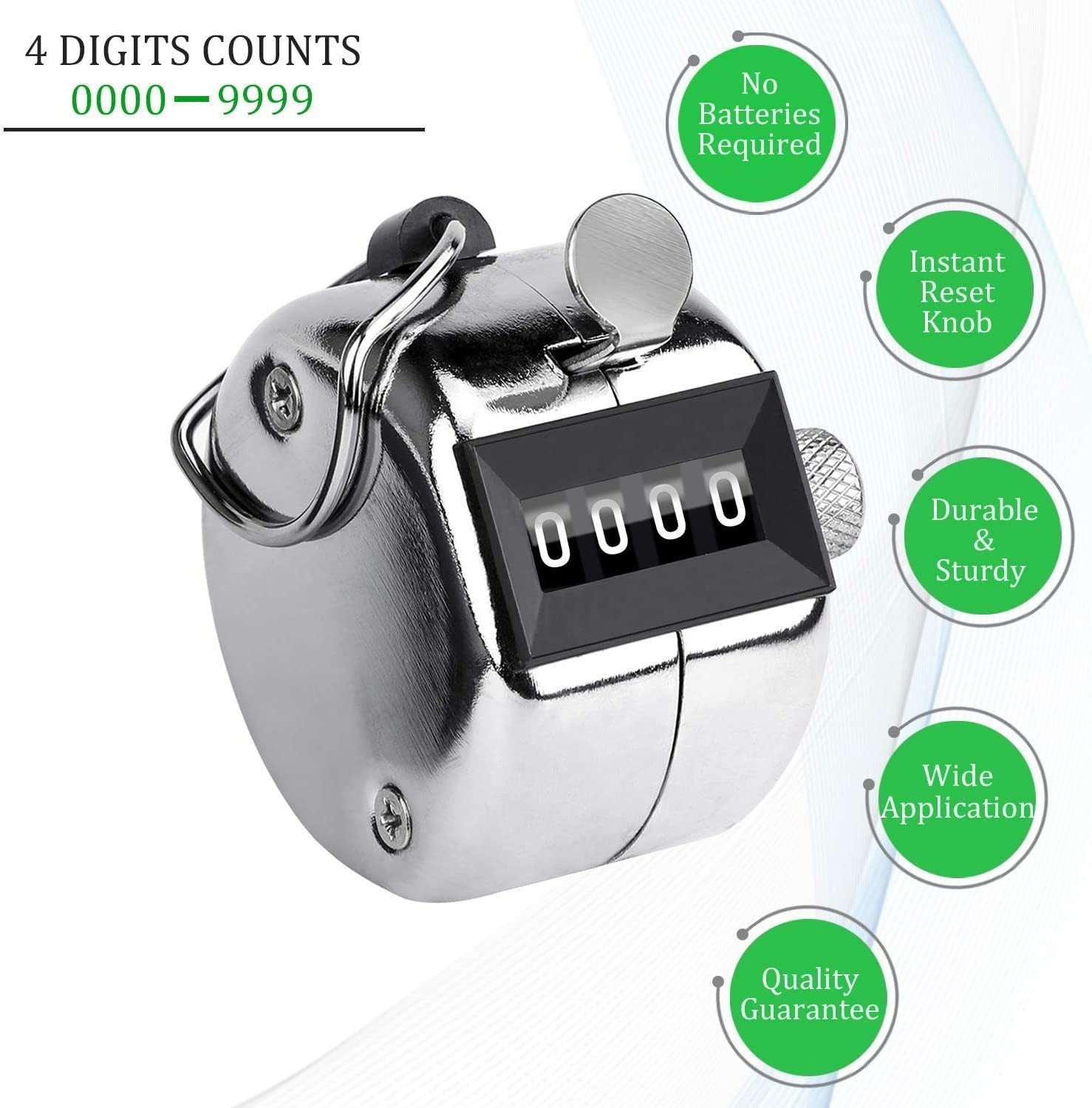 1550 4 Digits Hand Held Tally Counter Numbers Clicker DeoDap