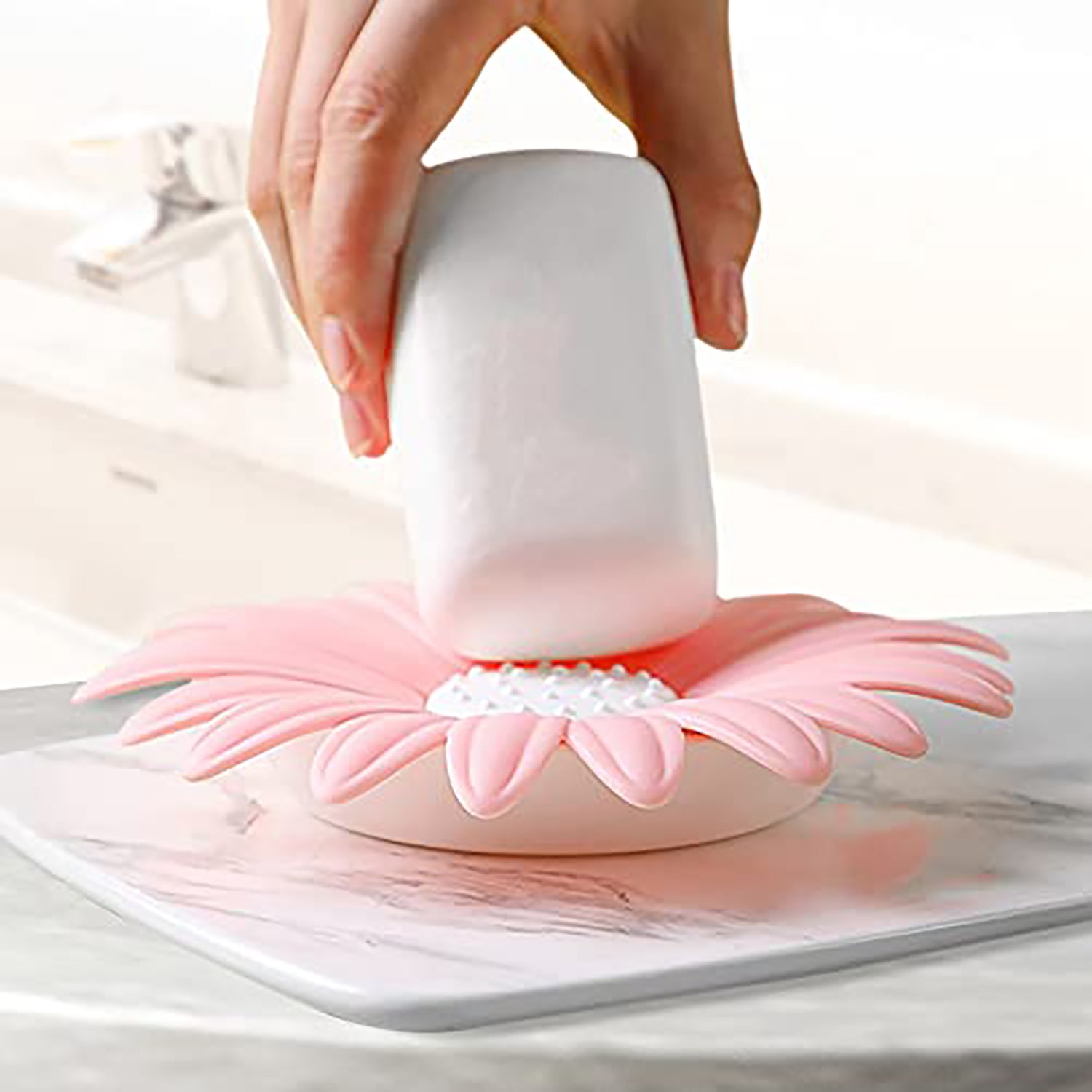 4683 Flower Shape Portable Soap Dish Holder Soap Case 