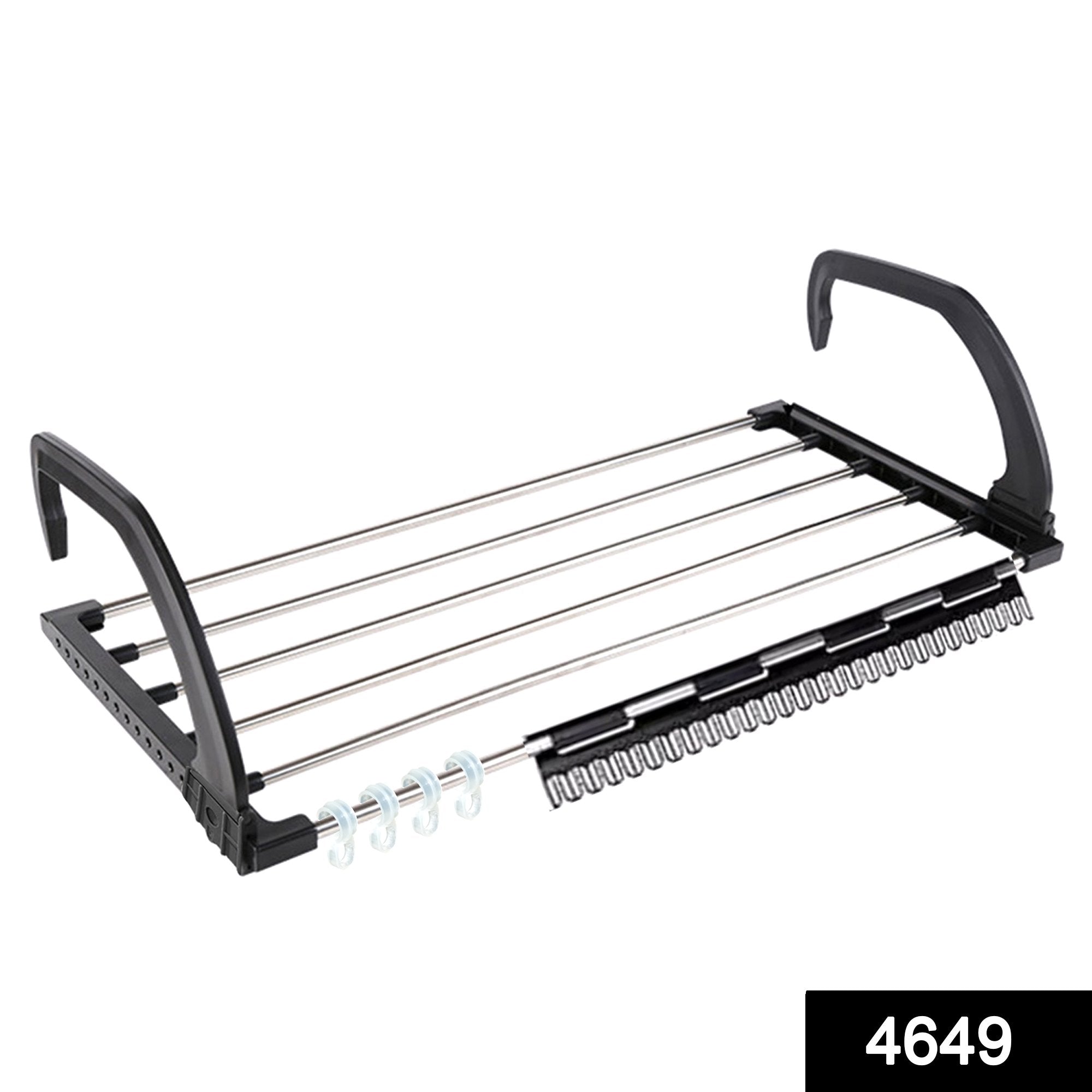 4649 Adjustable Folding Clothes Drying Racks Hanger Shelf DeoDap
