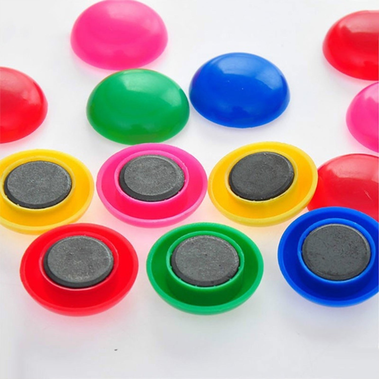 4676 Colorful Board Magnets Circular Plastic Buttons DeoDap