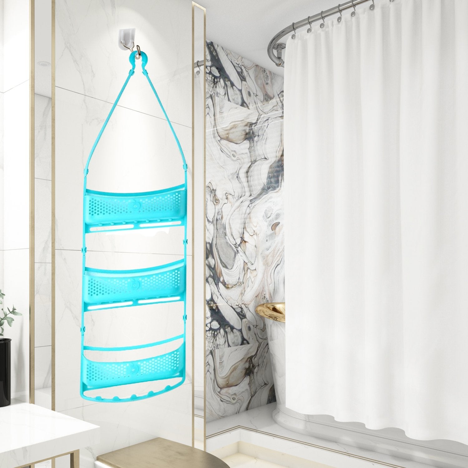 4697 3 Layer Shower Caddy For Bathroom Hanging DeoDap