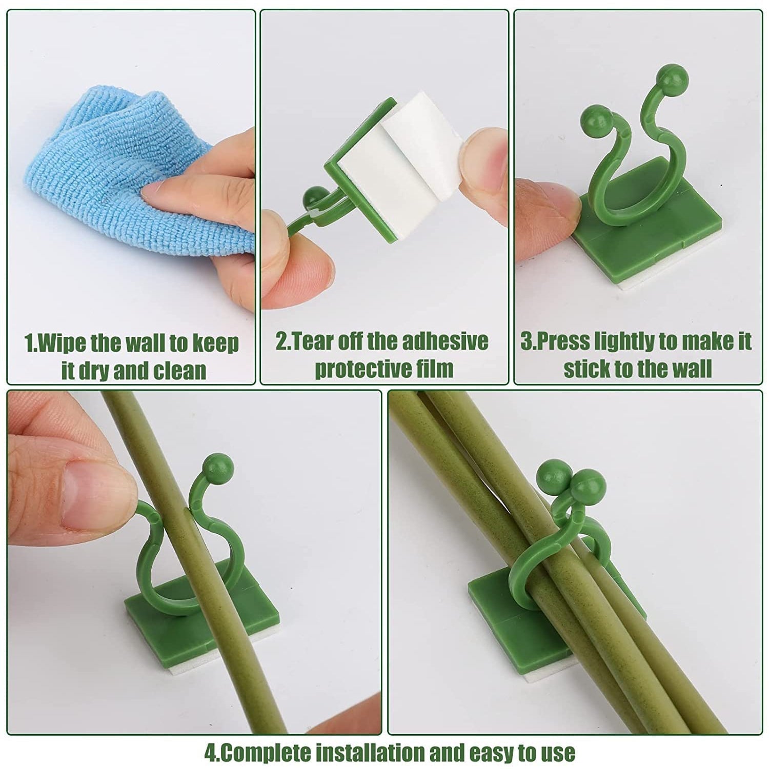 6156A 30pcs wall Plant Climbing Clip widely used for holding plants and poultry purposes and all. DeoDap