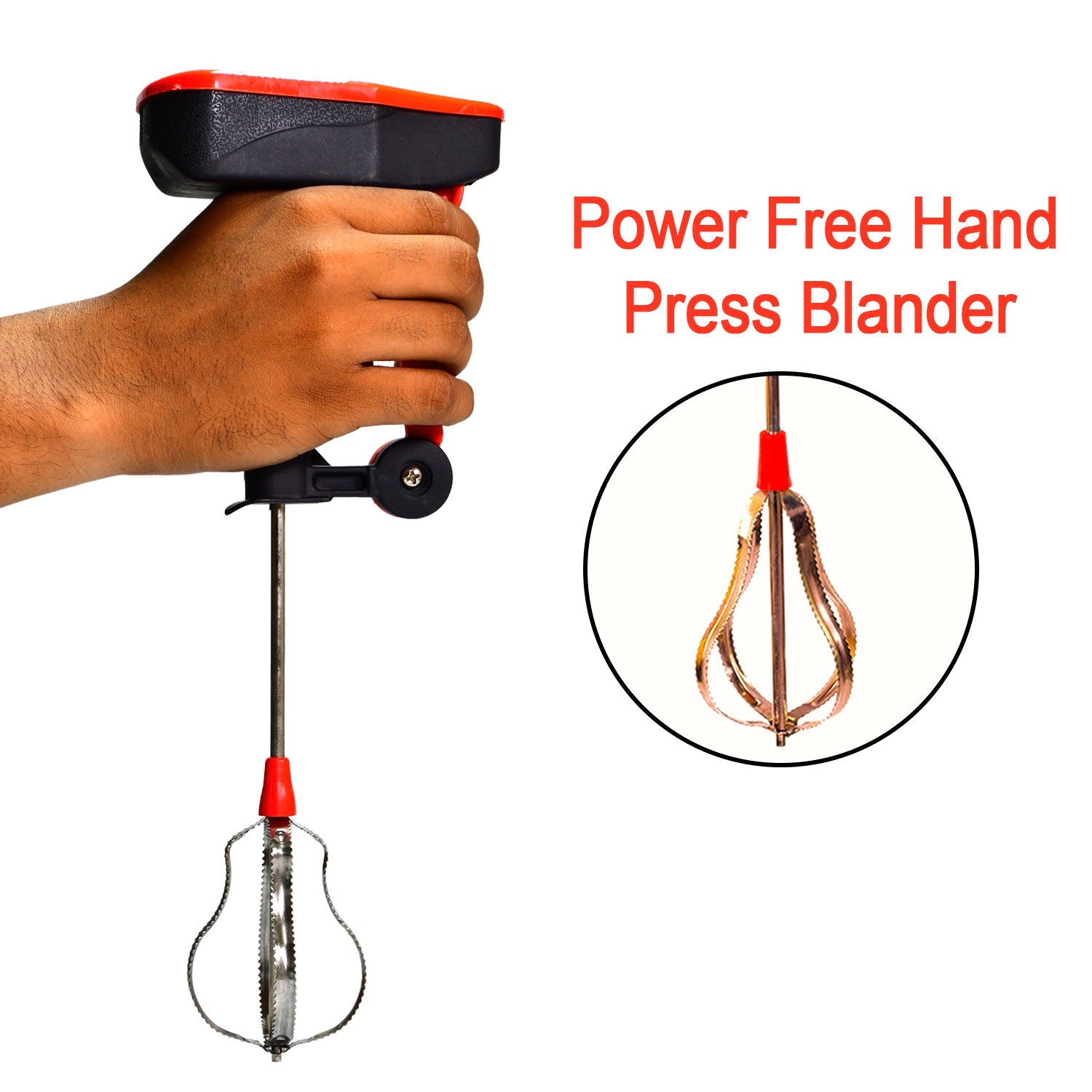 2038 Power Free Hand Blender Hand Blender Manual Whisker and Churner for Multi Purpose 