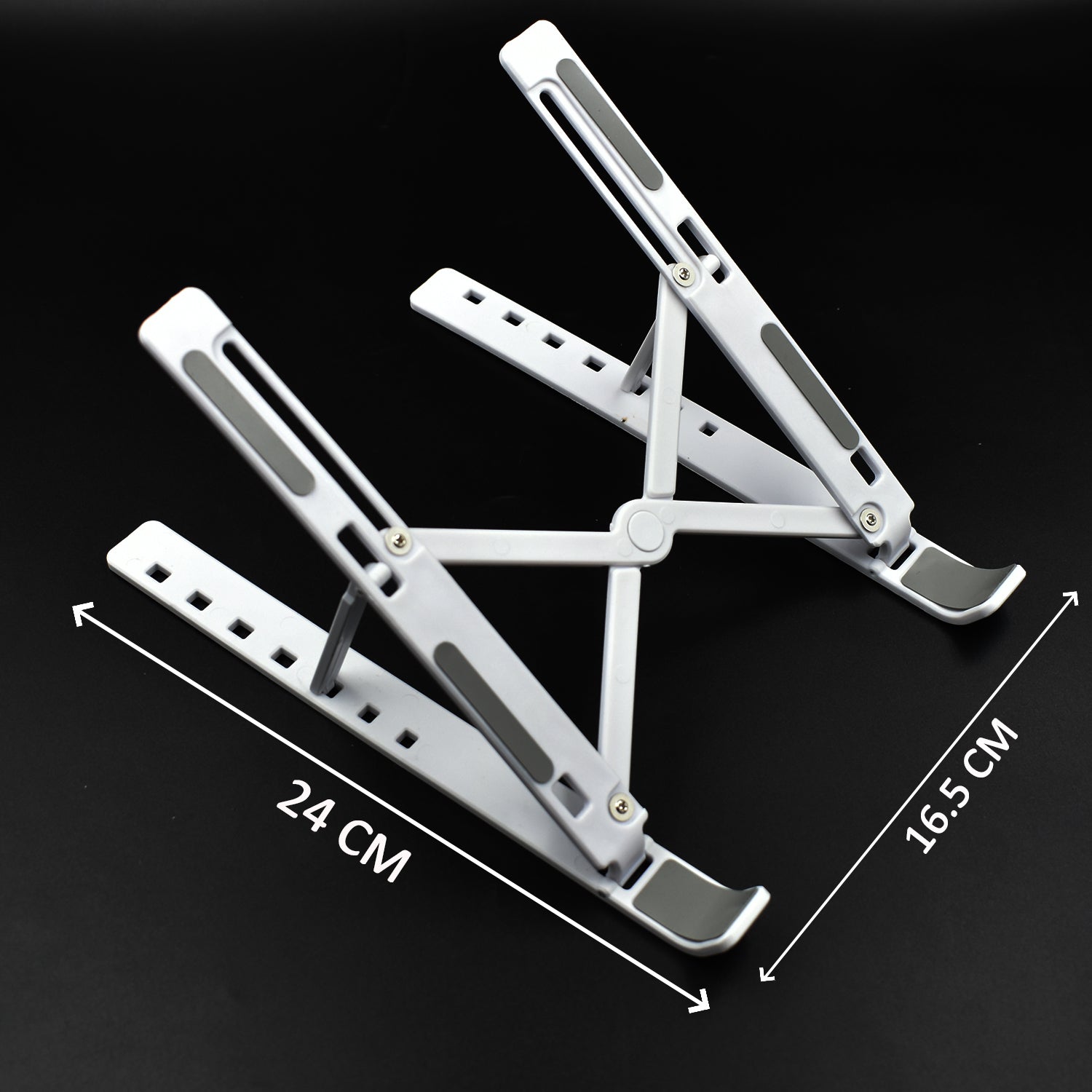 1320 Adjustable Laptop Stand Holder with Built-in Foldable Legs and High Quality Fibre 