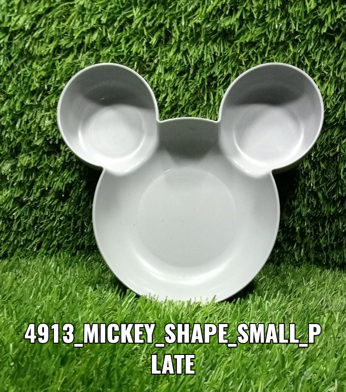 4913 Plate and Small Plate Together Micky Mouse Shape 