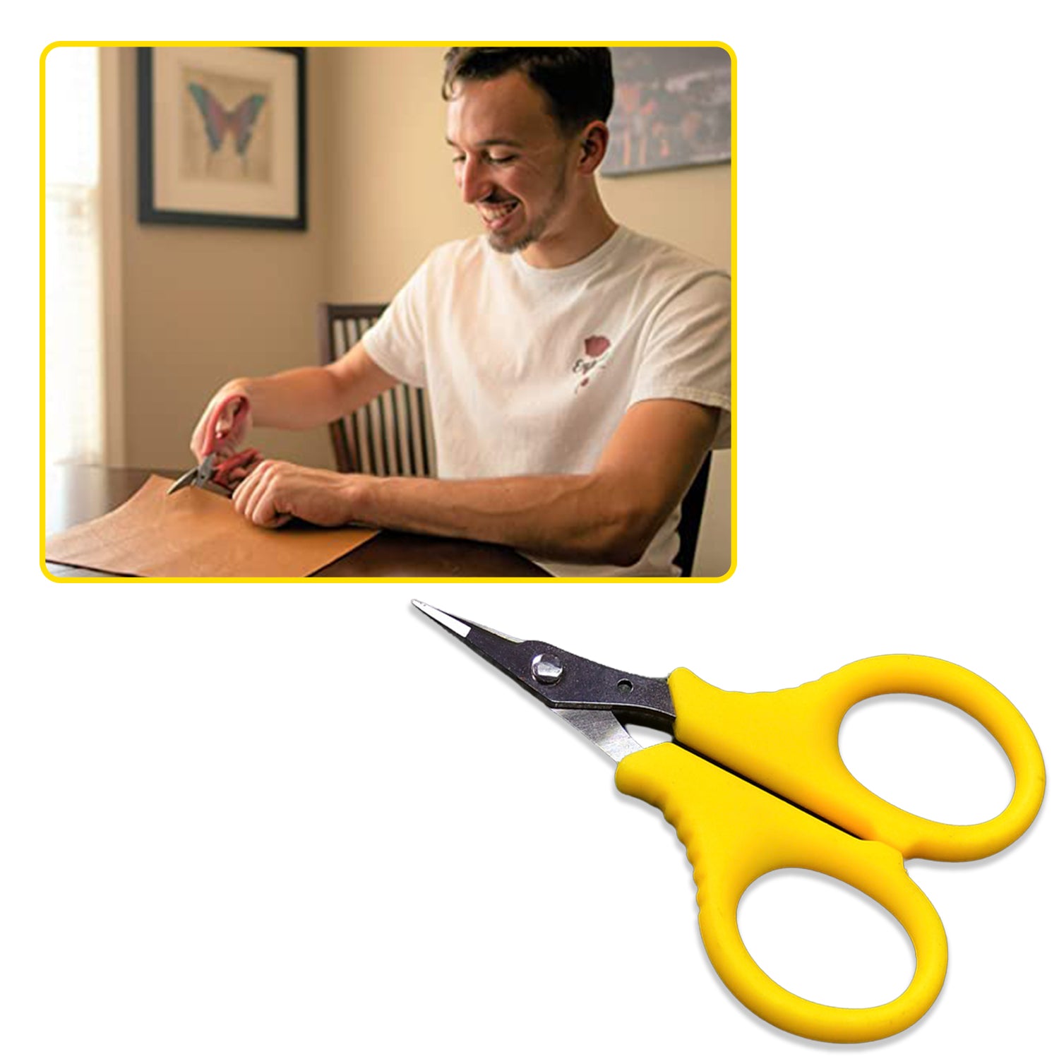 9112 Multipurpose Scissors Comfort Grip Handles Used in Home and Office. DeoDap