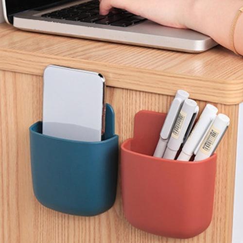 1374 Wall Mounted Storage Case with Mobile Phone Charging Port Plug Holder - Pack of 4 Pcs DeoDap