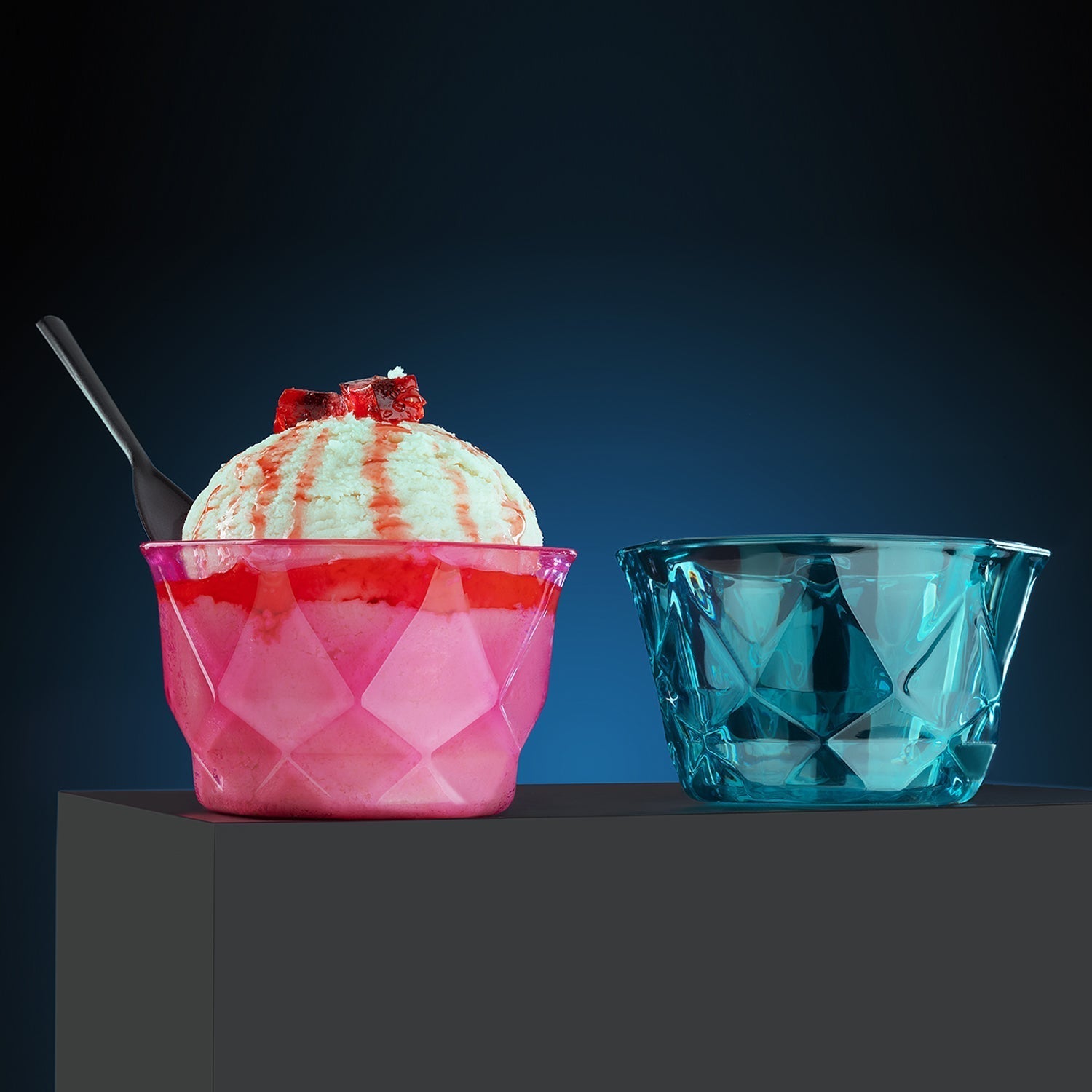 2764 6pc Diamond shape ice cream bowl set DeoDap