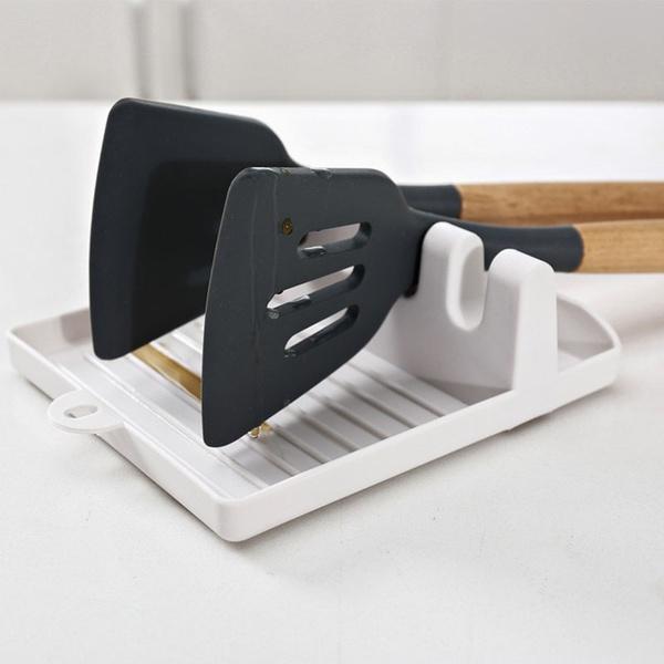 2417 4 Slots Cooking Utensil Heat Resistant Cooking Spatula Holder 