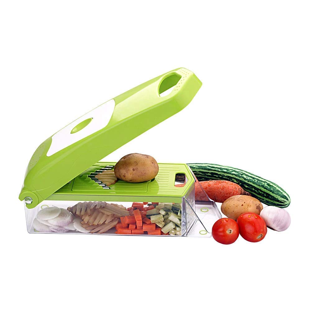 2415 Vegetable Cutter Chopper Chipser for Kitchen 12 in 1 (11 Blade and 1 Peeler) 