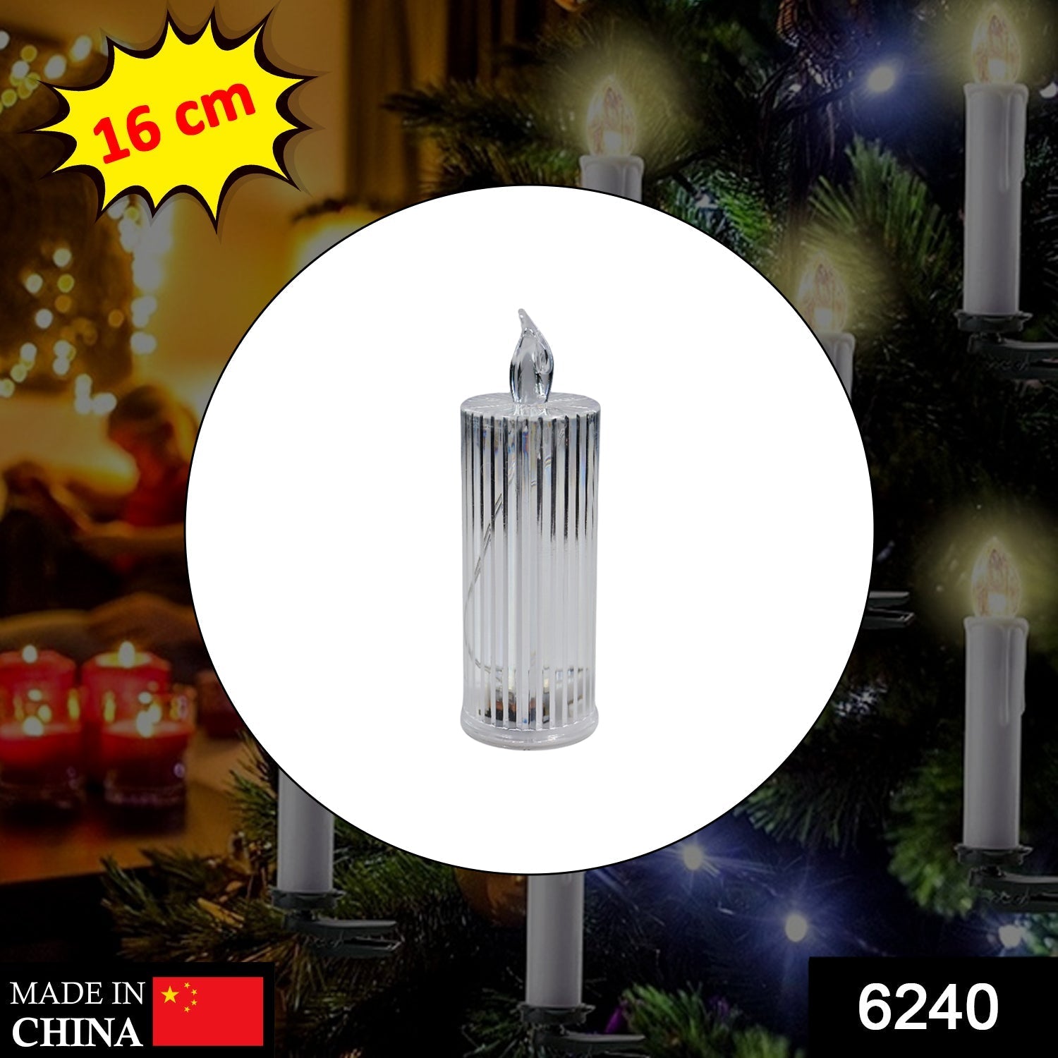 6240 Simple Candles for Home Decoration, Crystal Candle Lights DeoDap