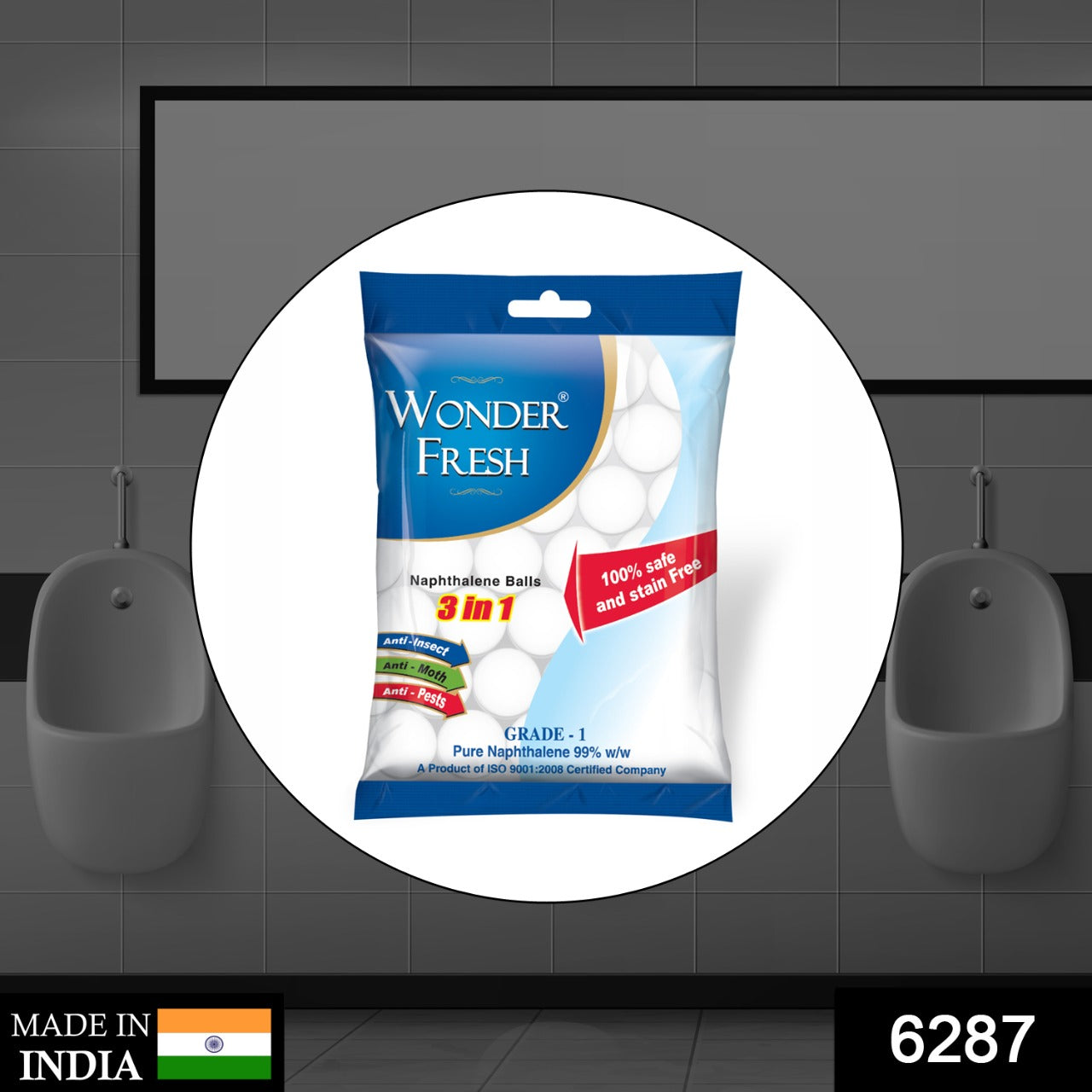 6287 Naphthalene Balls for Clothes Pantry, Bathroom, Toilet ,Wardrobe , wash Basin, Urinal, Cockroaches. DeoDap