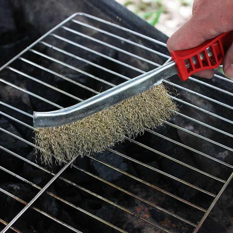 1568B Stainless steel wire hand brush metal cleaner rust paint removing tool DeoDap