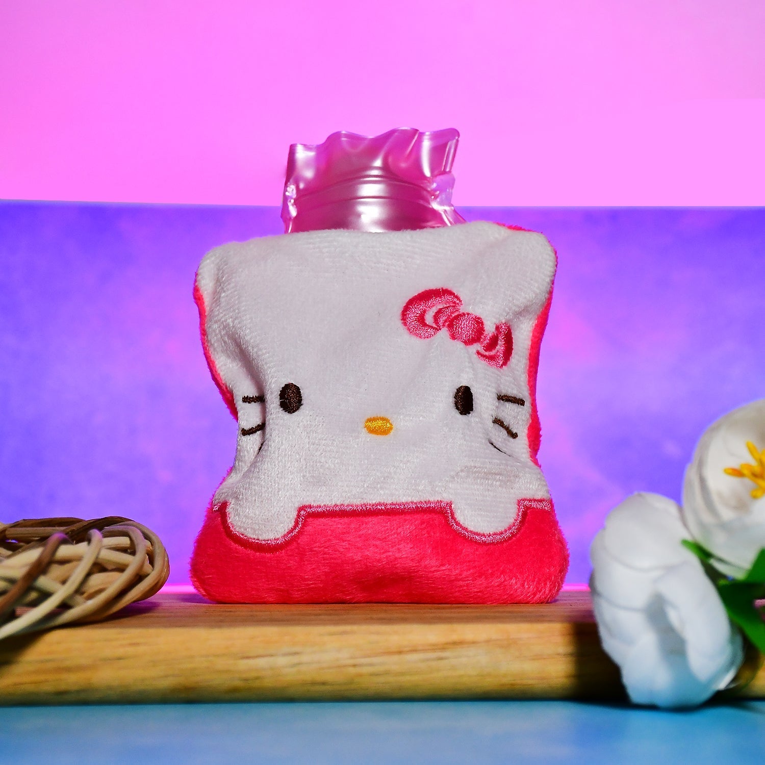 6520 Pink Hello Kitty small Hot Water Bag with Cover for Pain Relief, Neck, Shoulder Pain and Hand, Feet Warmer, Menstrual Cramps. DeoDap