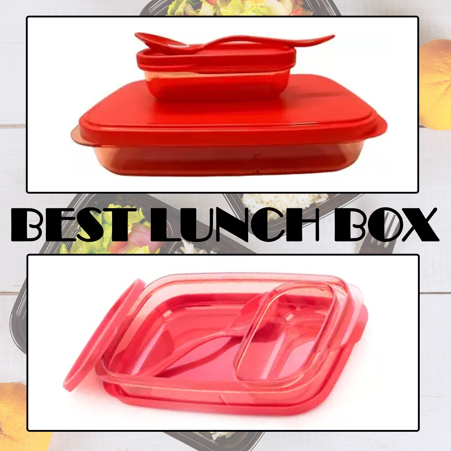 2879 Seal Rectangular 2 Containers Lunch Box DeoDap