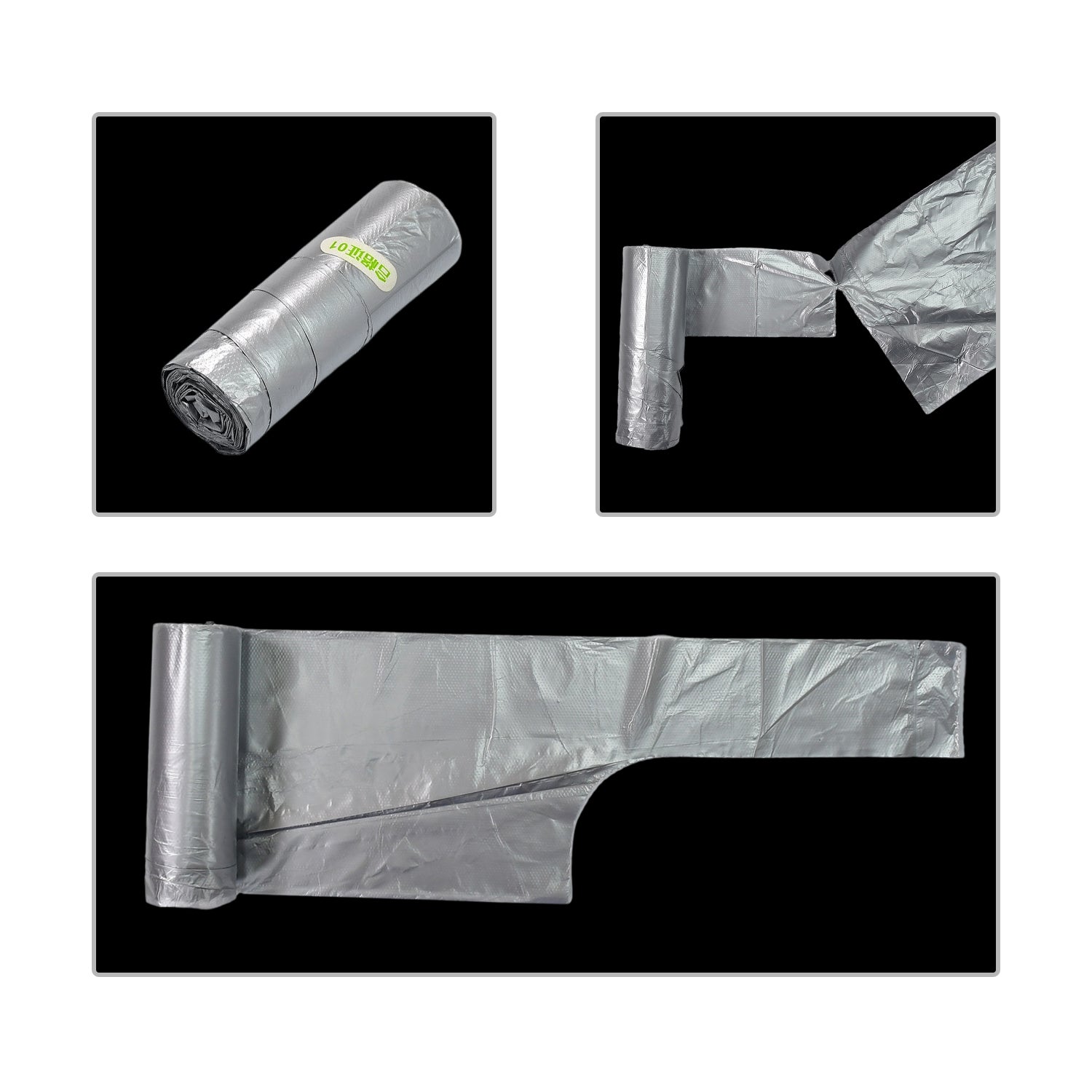 9260 1Roll Grey Garbage Bags/Dustbin Bags/Trash Bags 