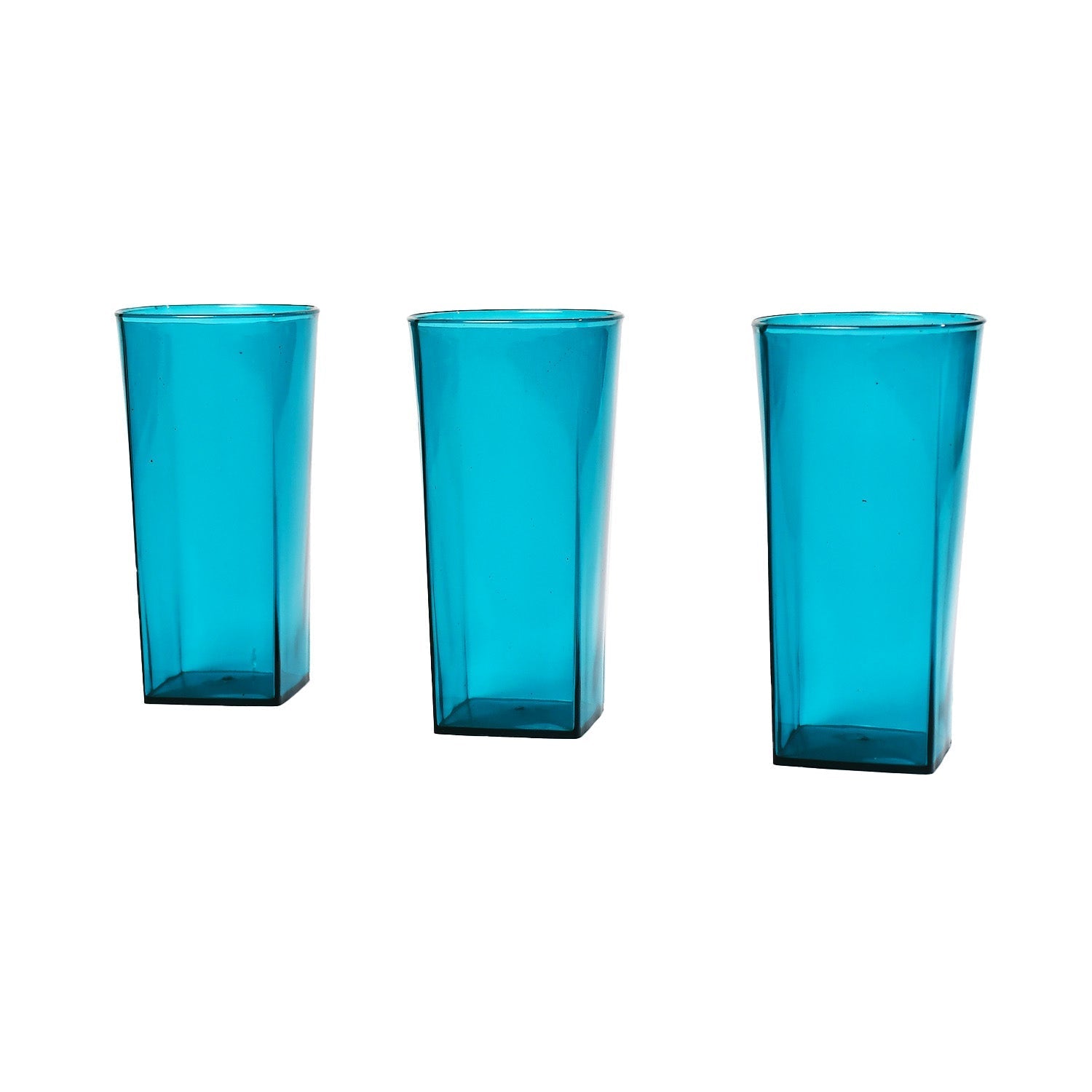 2353 Premium Juice and Water Glasses Set of 6 Transparent, 300ml, Drinking Water Glasses Stylish & Crystal Square Highball Glasses for Water, Juice & Cocktails, Glass Set of 6 for Water DeoDap