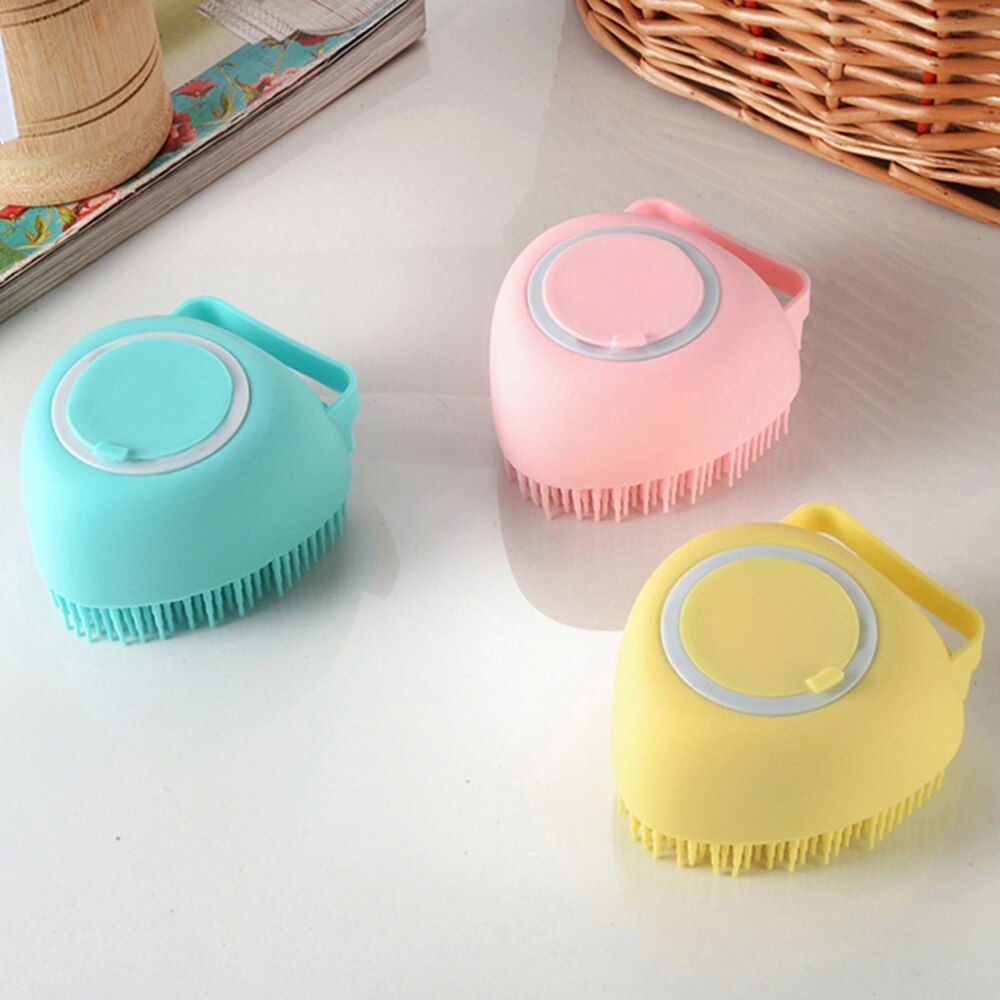 6424 Silicon Massage Bath Brush Hair, Scalp & Bathing Brush For Cleaning Body DeoDap