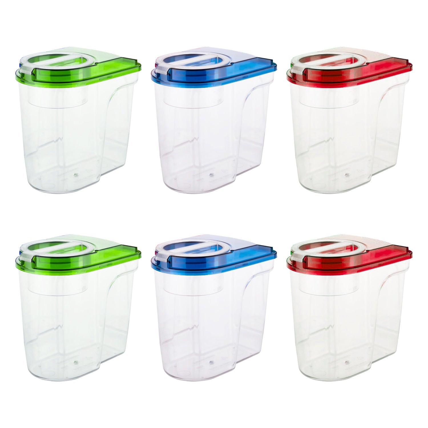 2469 Plastic Storage container Set with Opening Mouth 1500ml (Pack of 6) 