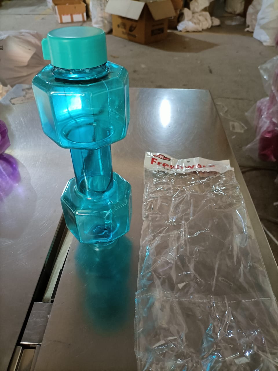 754_Dumbbell Water Bottle (750 ml) Gym Water Bottle DeoDap
